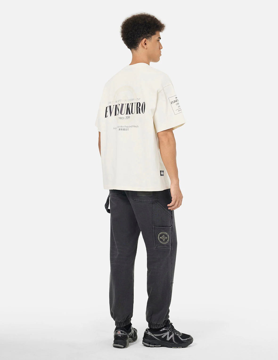 Logo Embroidery and Kamon Print Loose Fit T-Shirt - Image 13