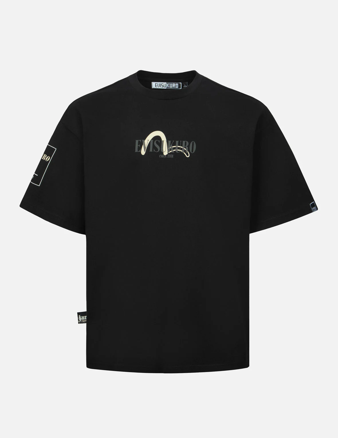 Logo Embroidery and Kamon Print Loose Fit T-Shirt - Image 2