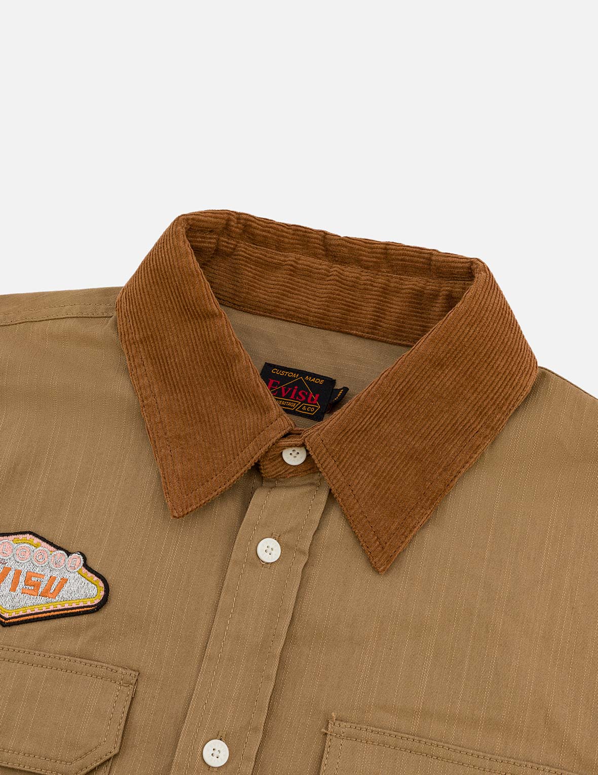 Logo Embroidery and Multi-Pocket Relax Fit Long Sleeve Shirt - Image 6