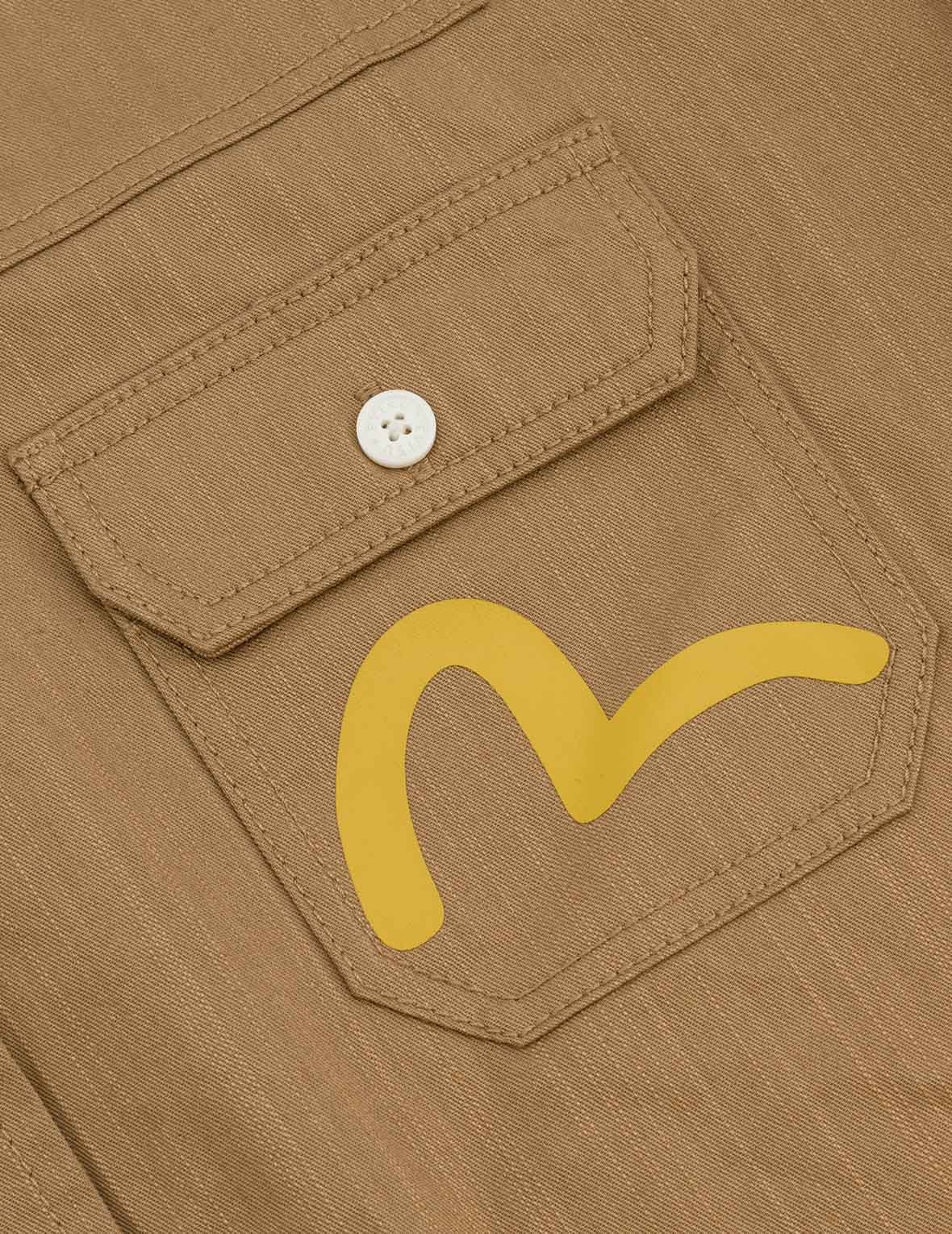 Logo Embroidery and Multi-Pocket Relax Fit Long Sleeve Shirt - Image 9
