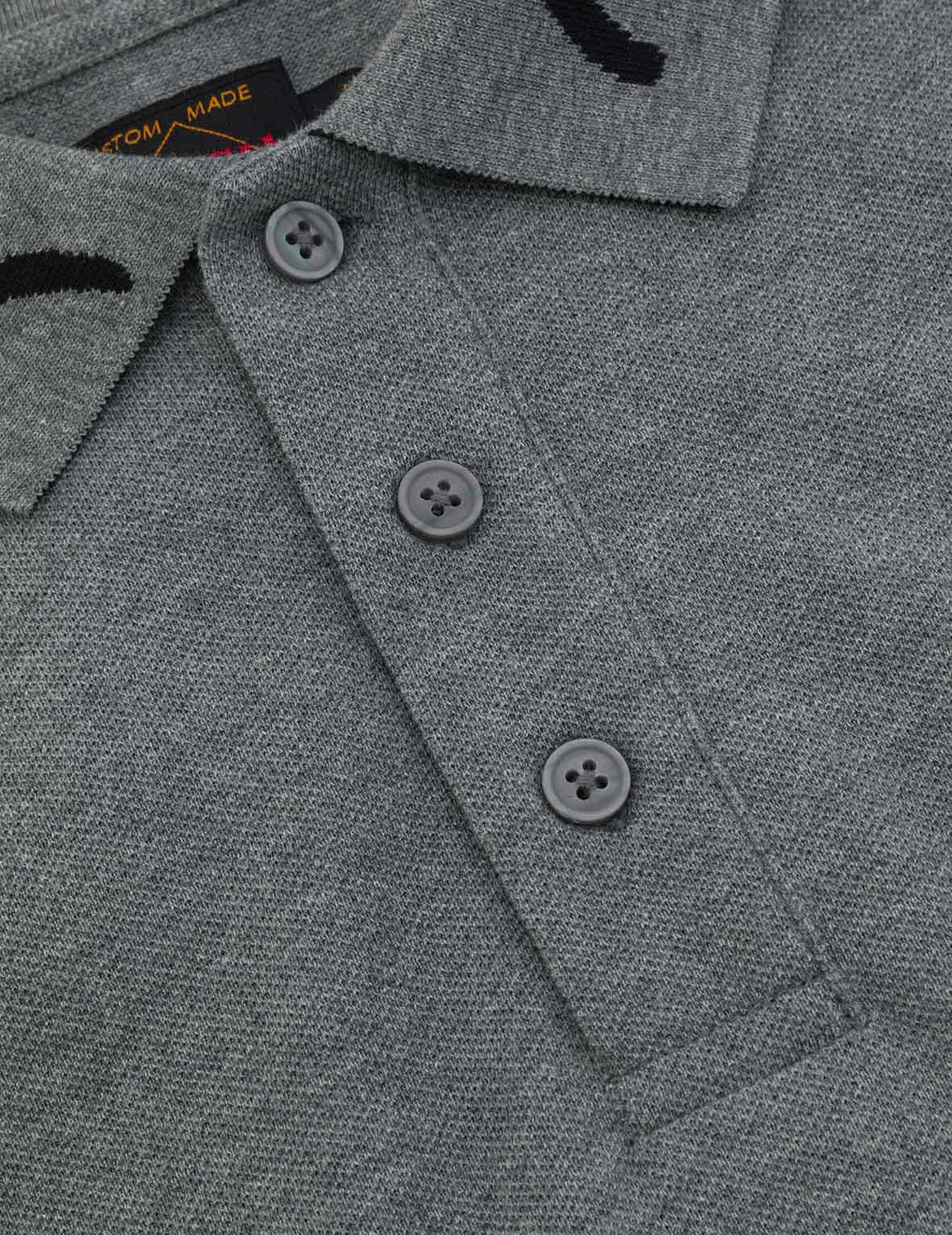 Logo Embroidery and Seagull Motif Collar Relax Fit Polo Shirt - Image 16