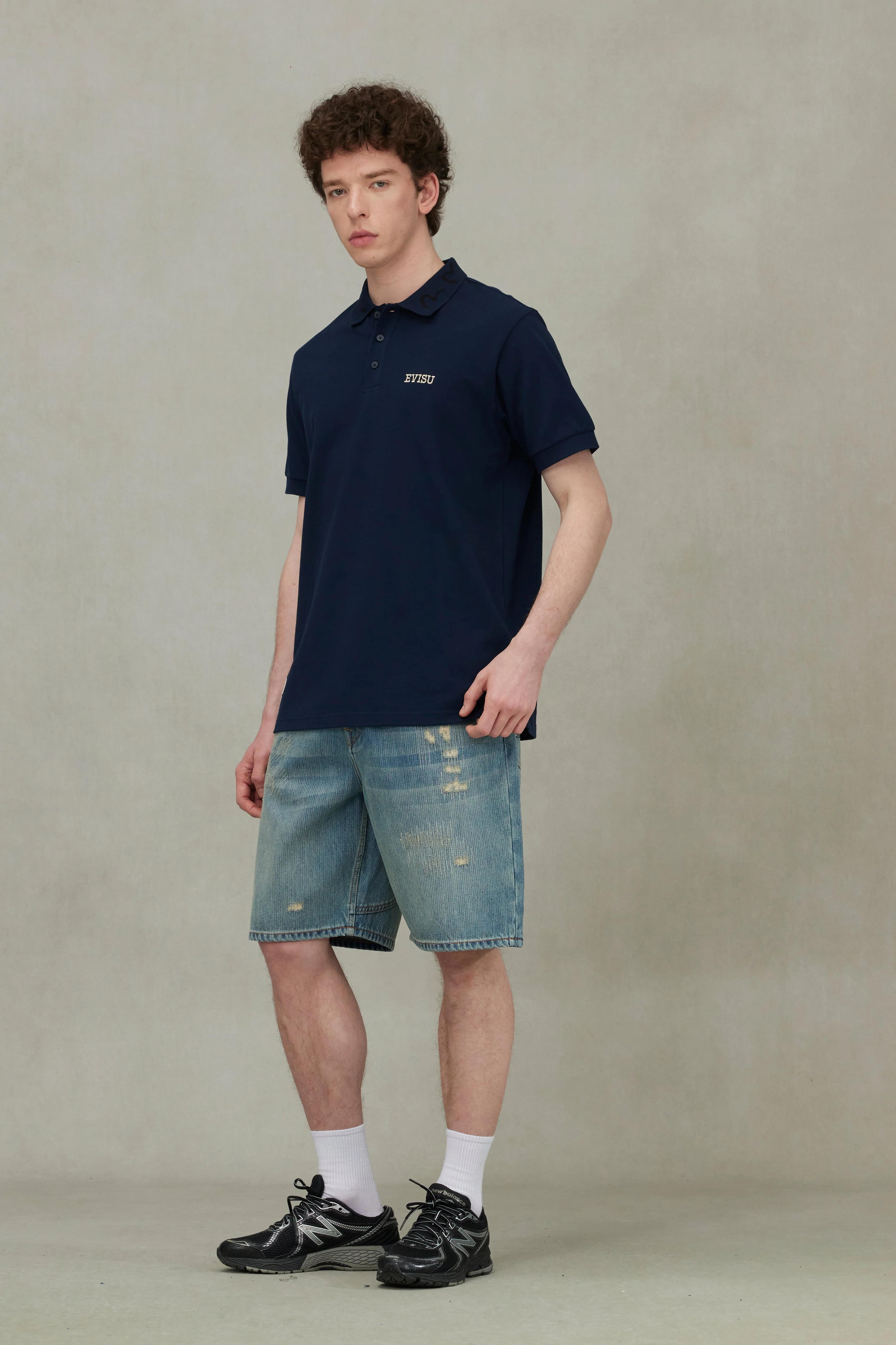 Logo Embroidery and Seagull Motif Collar Relax Fit Polo Shirt - Image 5
