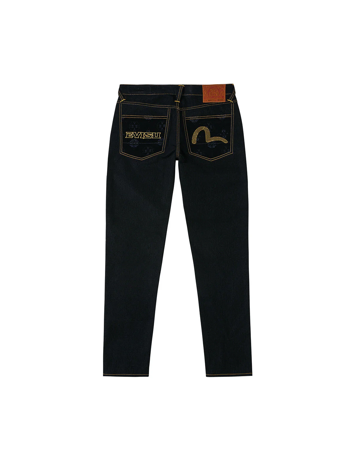 Logo Embroidery and Seagull Print Taper Fit Jeans #2017 - Image 14