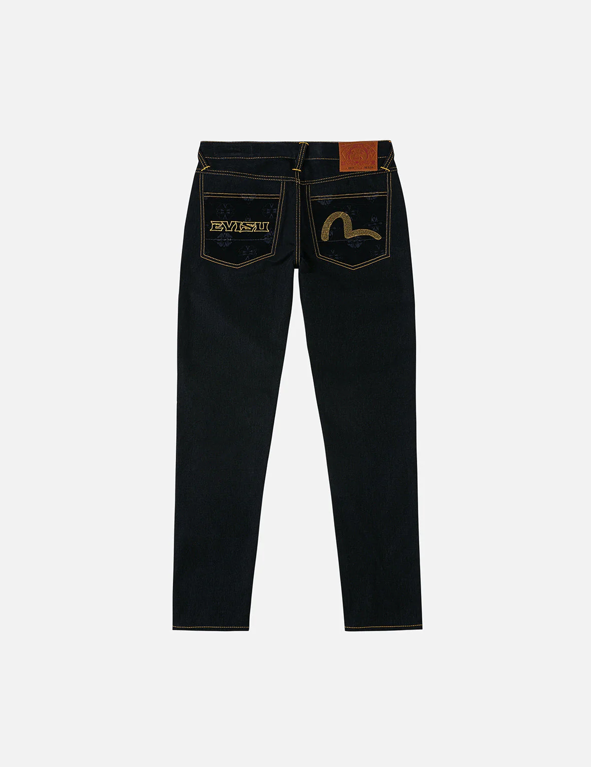 Logo Embroidery and Seagull Print Taper Fit Jeans #2017 - Image 3
