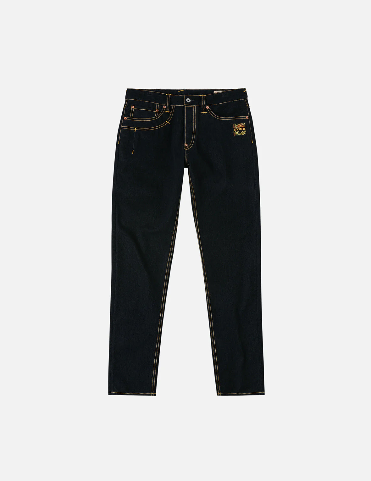 Logo Embroidery and Seagull Print Taper Fit Jeans #2017 - Image 4