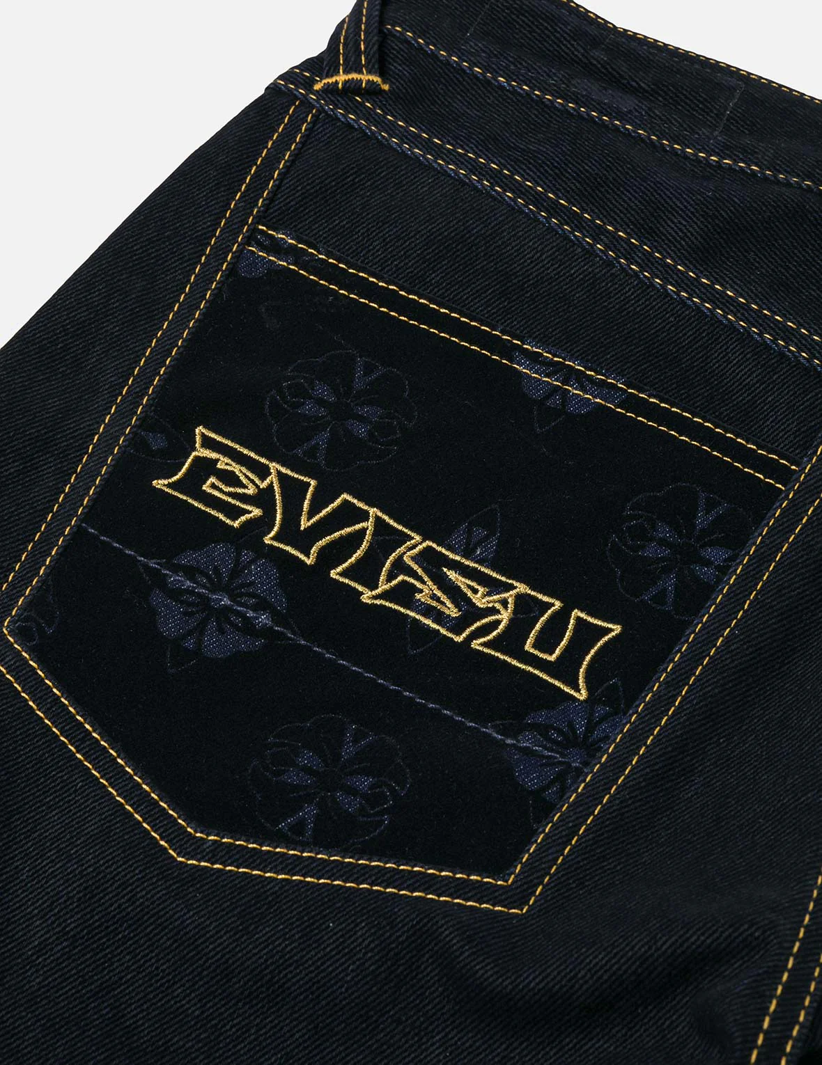 Logo Embroidery and Seagull Print Taper Fit Jeans #2017 - Image 8