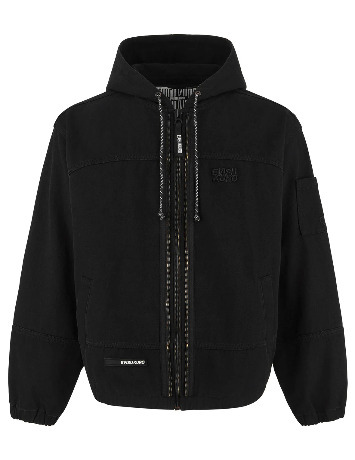 Logo Embroidery Boxy Hooded Jacket - Image 11