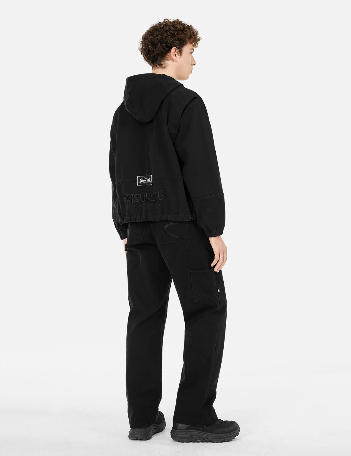 Logo Embroidery Boxy Hooded Jacket - Image 3
