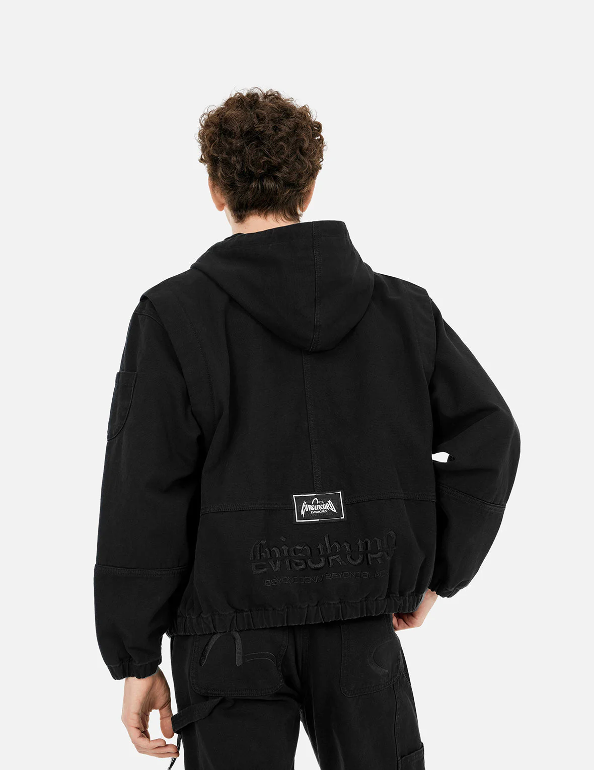 Logo Embroidery Boxy Hooded Jacket - Image 4