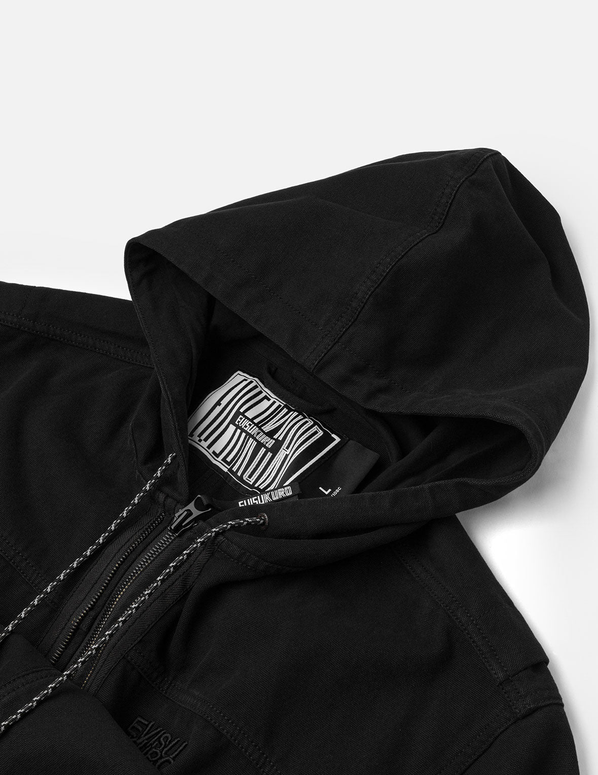 Logo Embroidery Boxy Hooded Jacket - Image 7