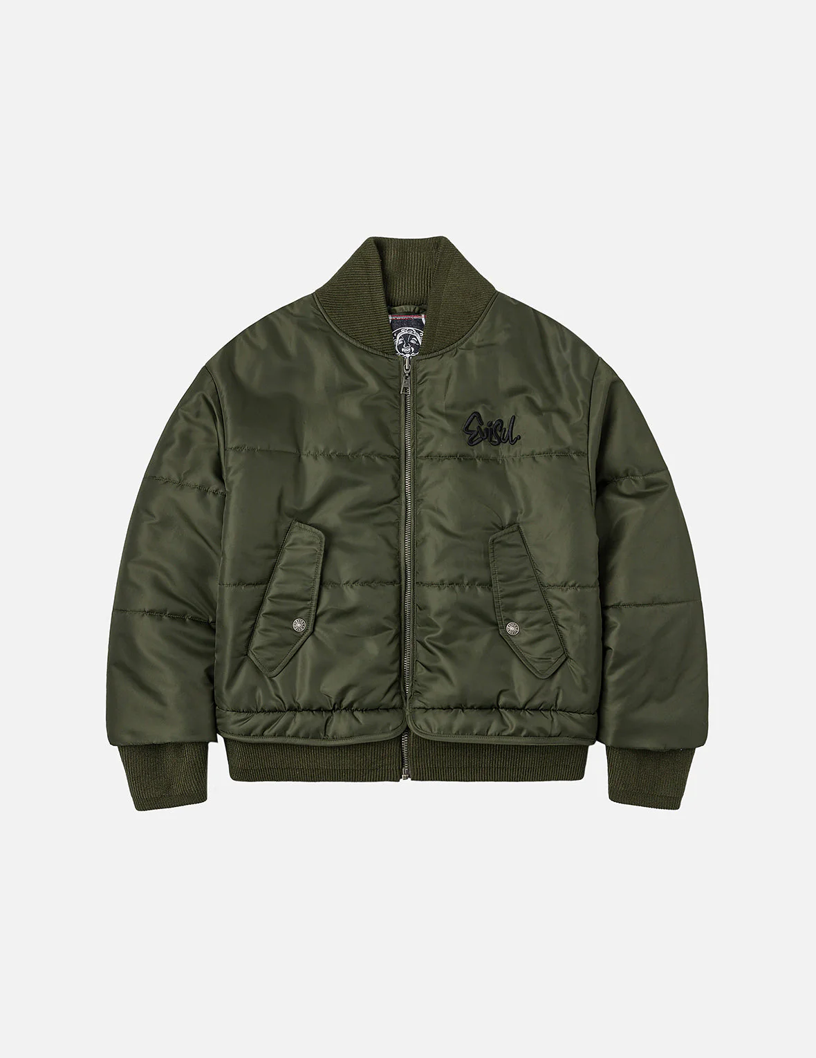 Logo Embroidery Fashion Fit Bomber Jacket - Image 3
