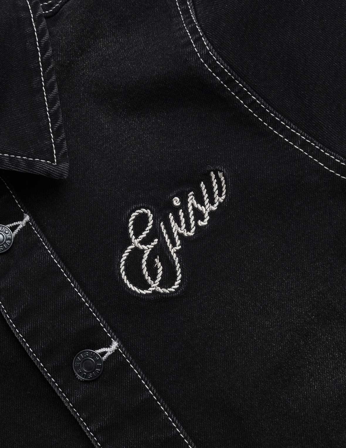 Logo Embroidery Fashion Fit Denim Dress - Image 5