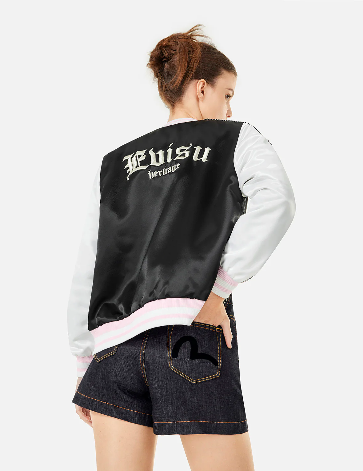 Logo Embroidery Loose Fit Souvenir Jacket - Image 5
