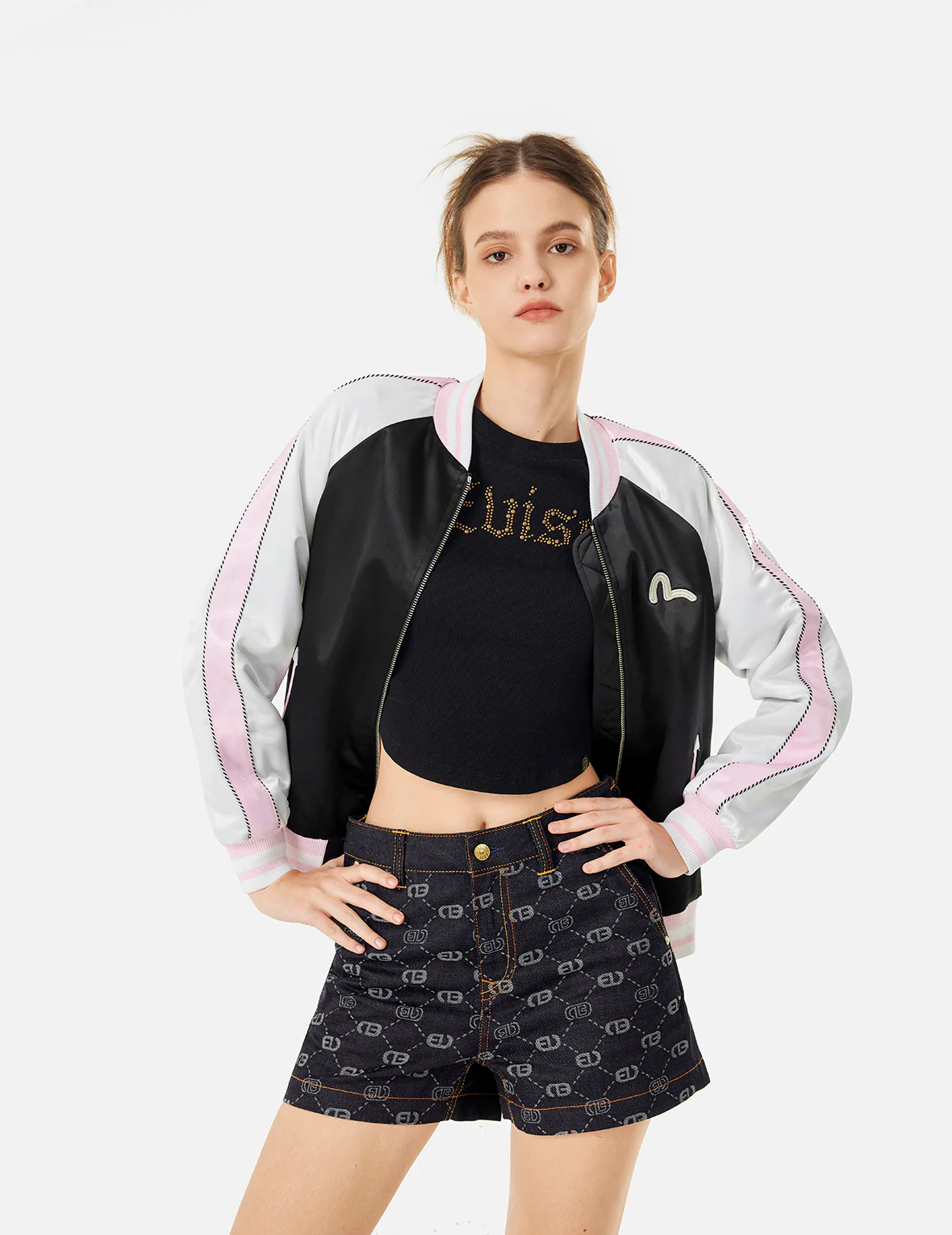 Logo Embroidery Loose Fit Souvenir Jacket - Image 6