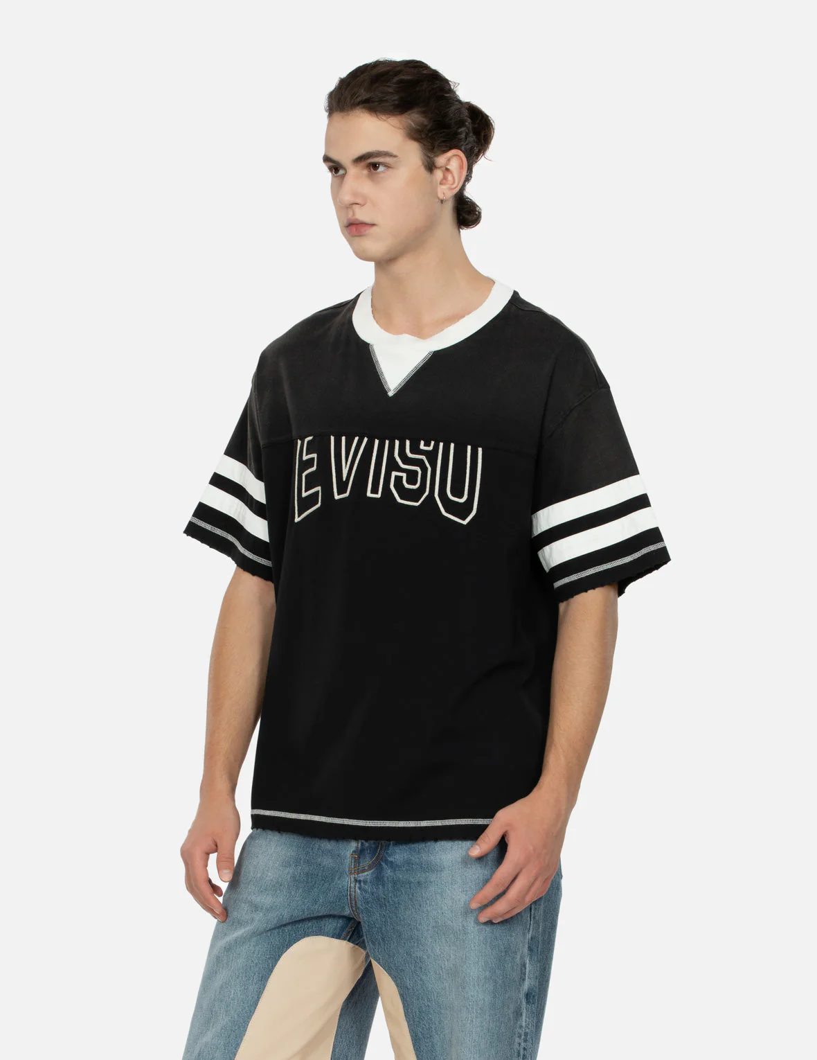 Logo Embroidery Paneling Boxy T-shirt - Image 13
