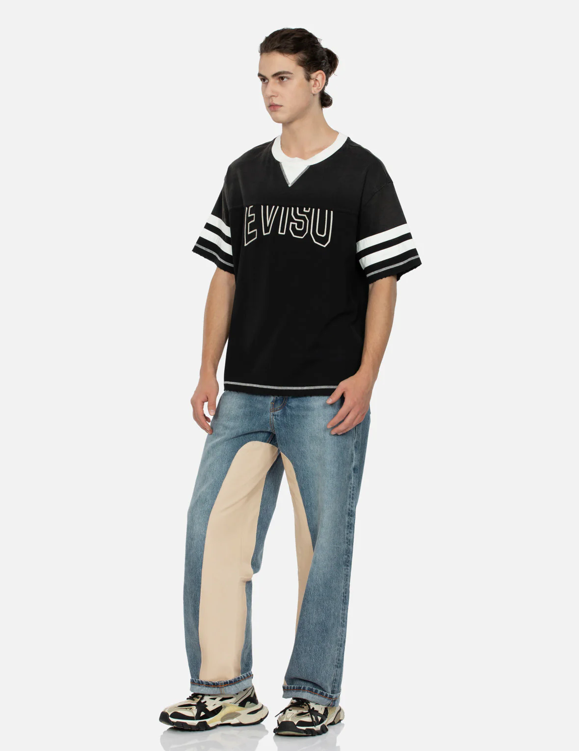 Logo Embroidery Paneling Boxy T-shirt - Image 5
