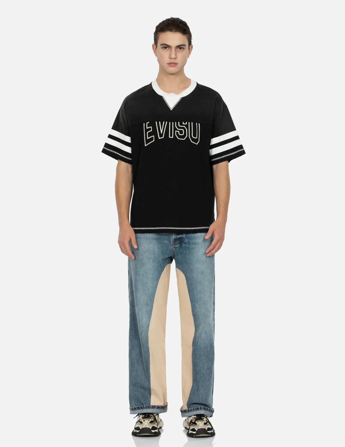 Logo Embroidery Paneling Boxy T-shirt - Image 9