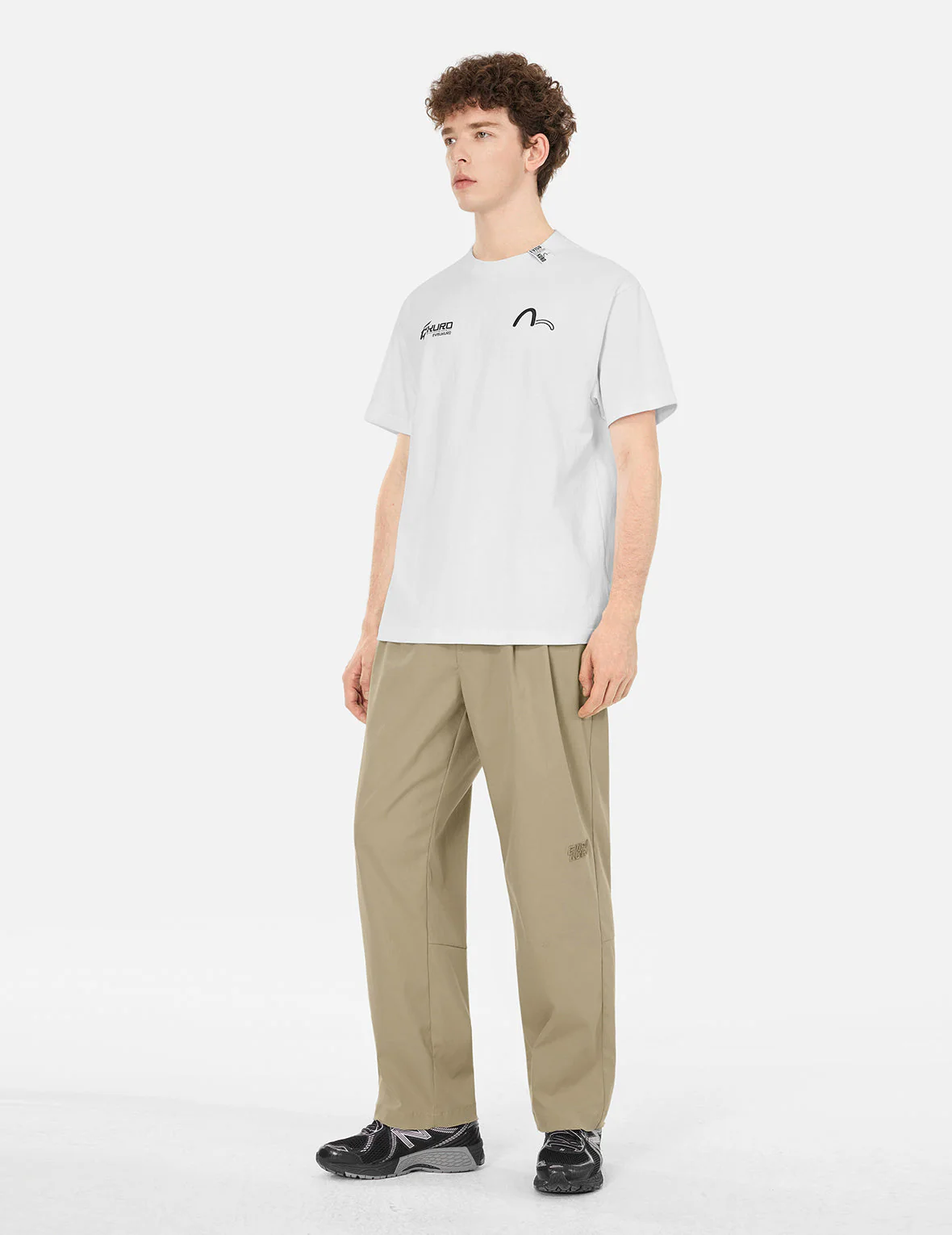 Logo Embroidery Relax Fit Chino Pants - Image 3