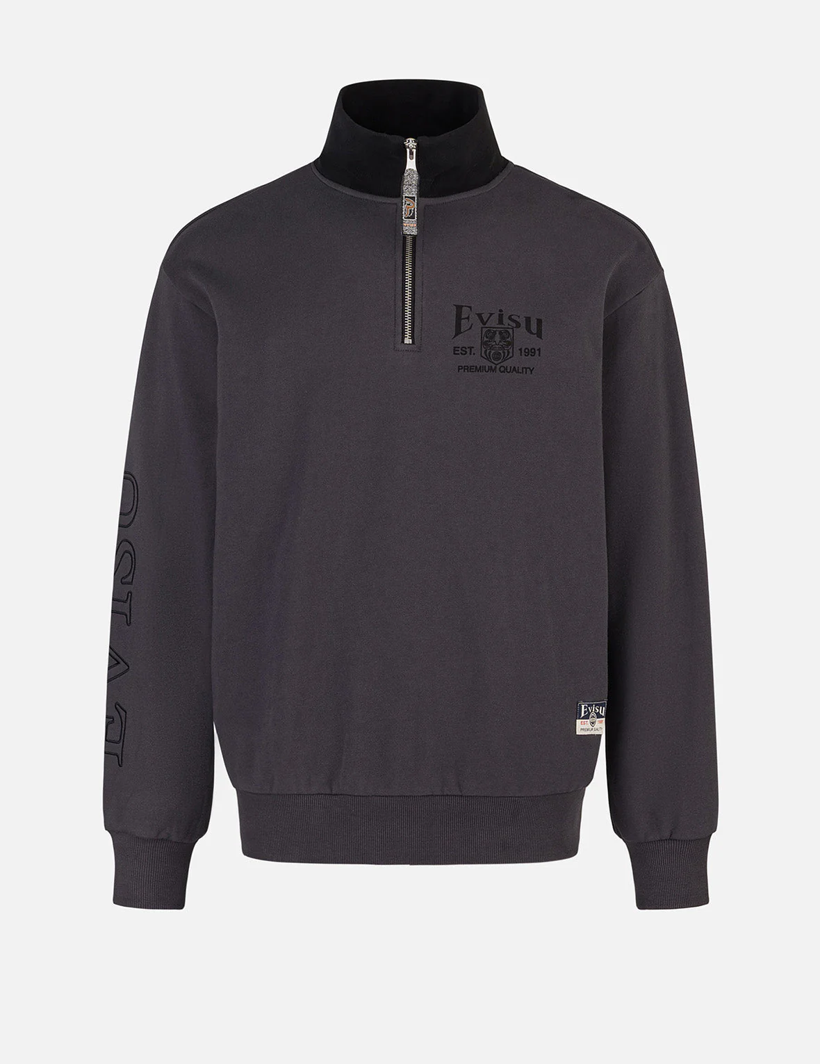 Logo Embroidery Relax Fit Half-Zip Sweatshirt