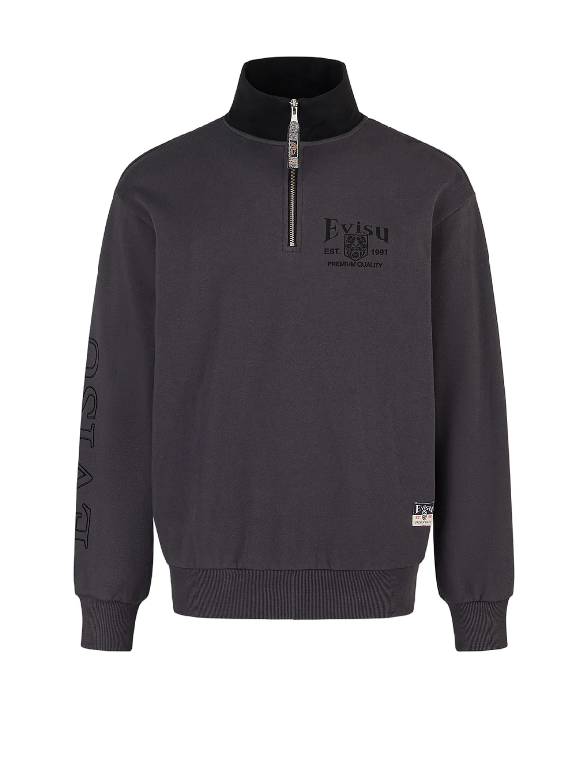 Logo Embroidery Relax Fit Half-Zip Sweatshirt - Image 13