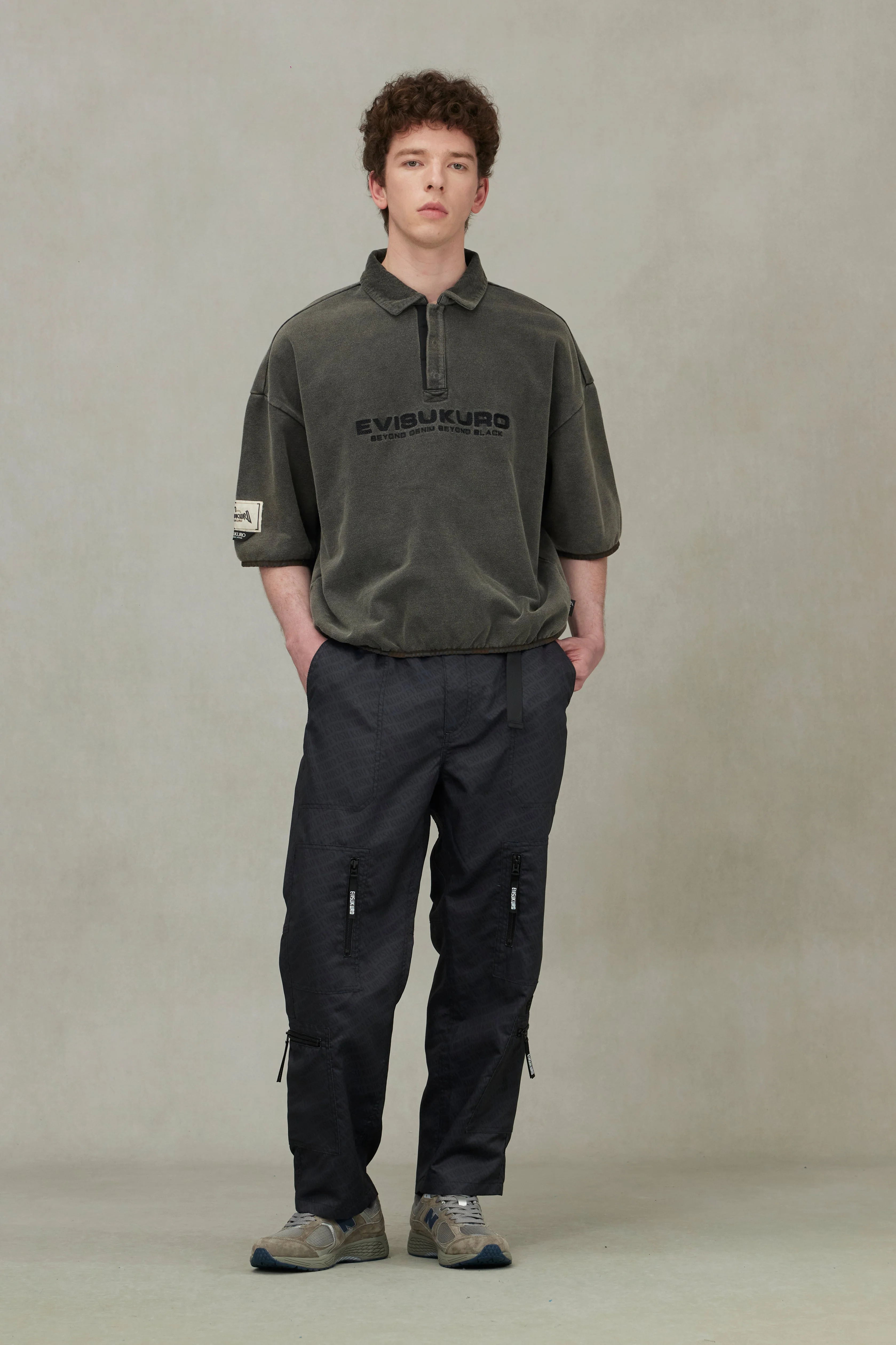 Logo Embroidery Relax Fit Polo Shirt - Image 3