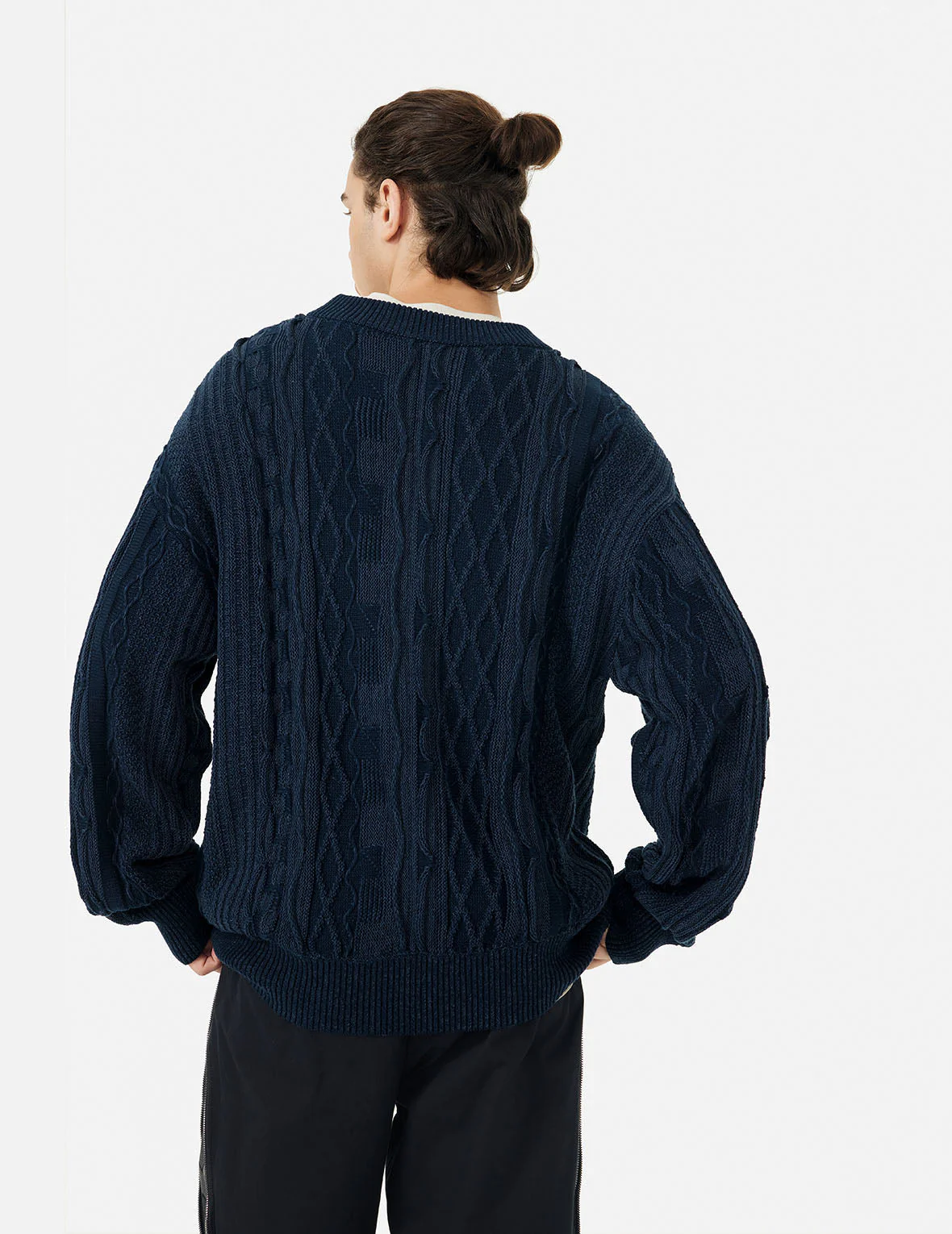 Logo Label Relax Fit Knit Sweater - Image 6