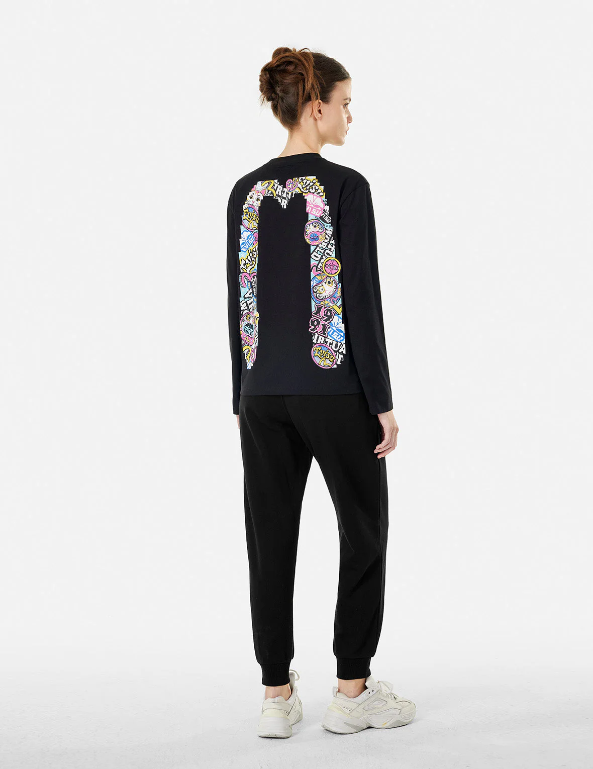 Logo Print and Seagull Embroidery Regular Fit Sweatpants - Image 5