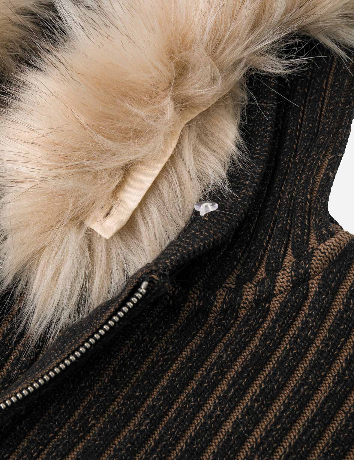 Logo Rope Embroidery Regular Fit Knitted Jacket with Hooded - Image 10