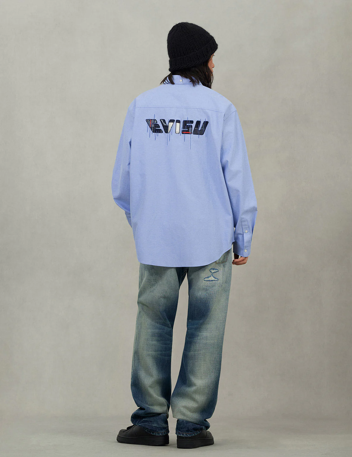 Logo Sashiko and Seagull Print Relax Fit Long-sleeve Shirt - Image 6