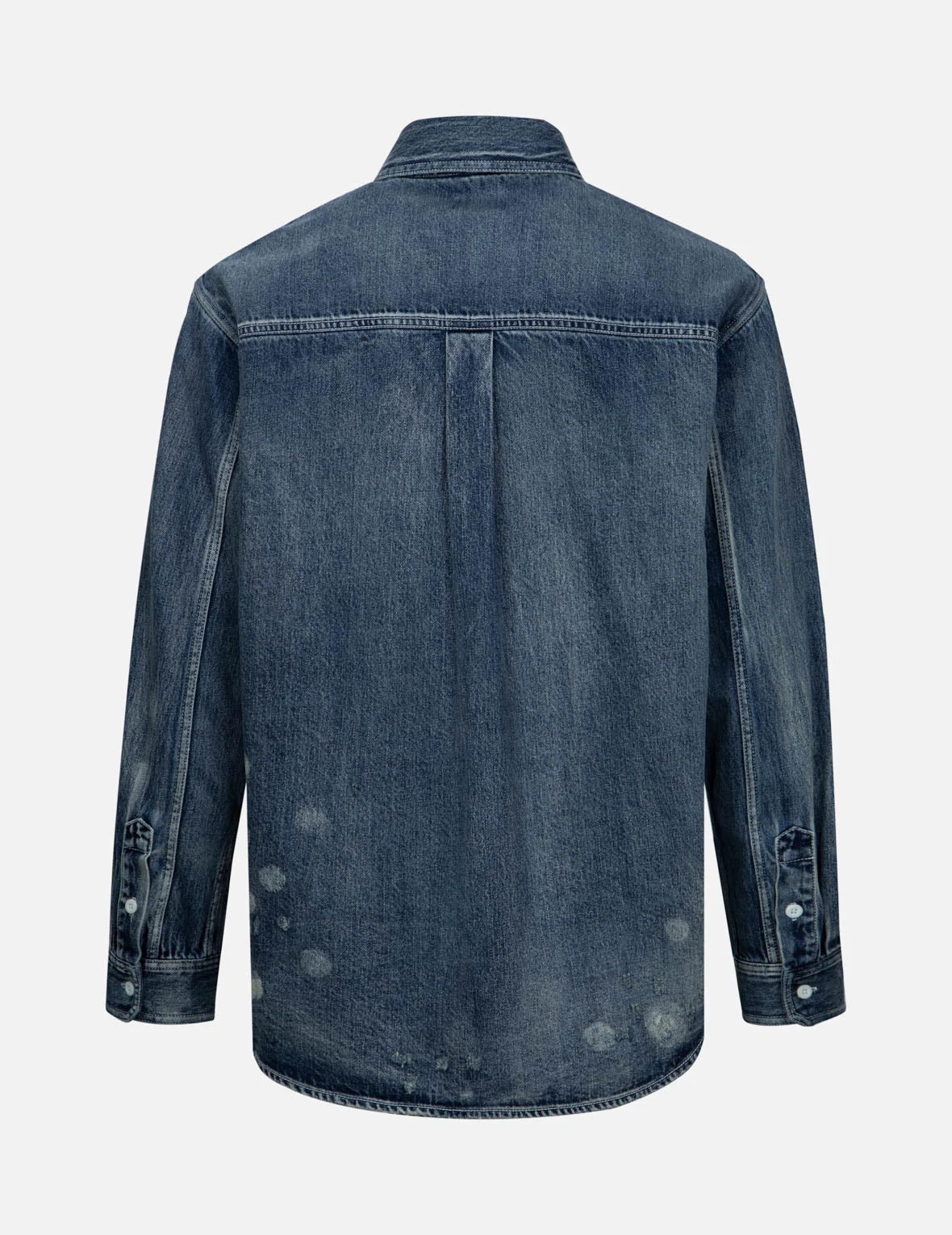 Lucky Slot Machine and Daruma Print Relax Fit Denim Shirt - Image 2