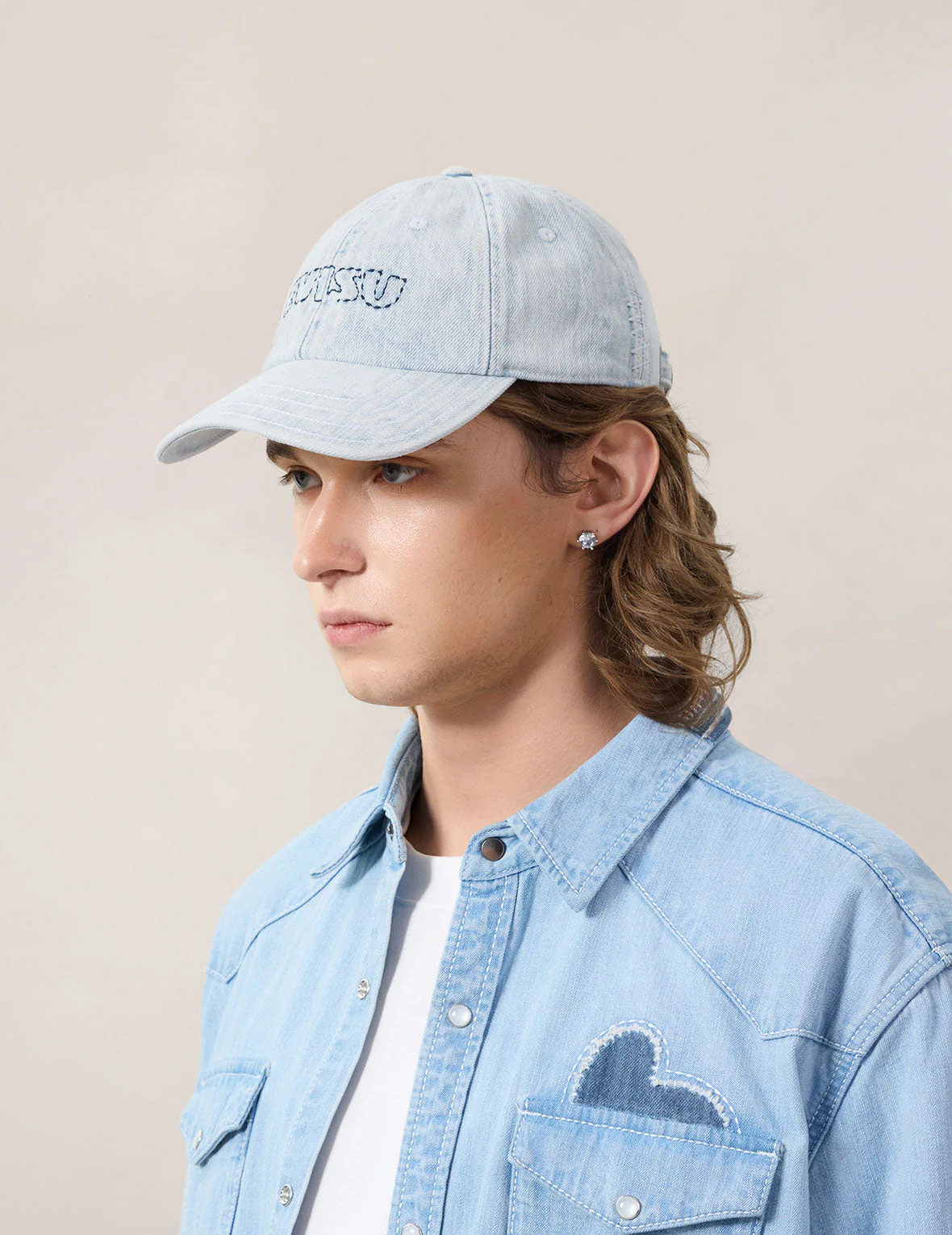 Minimal Embroidery Heavy Washed Cap - Image 5