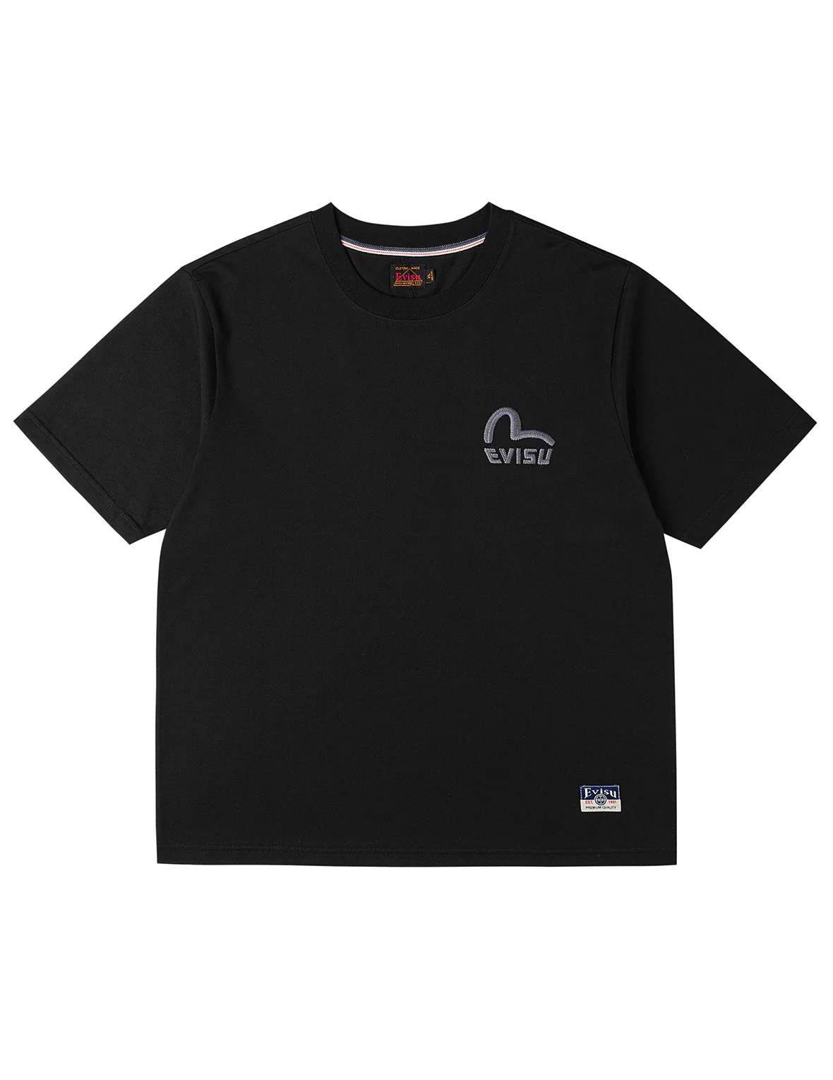 Monochrome Seagull Embroidery T-shirt - Image 21