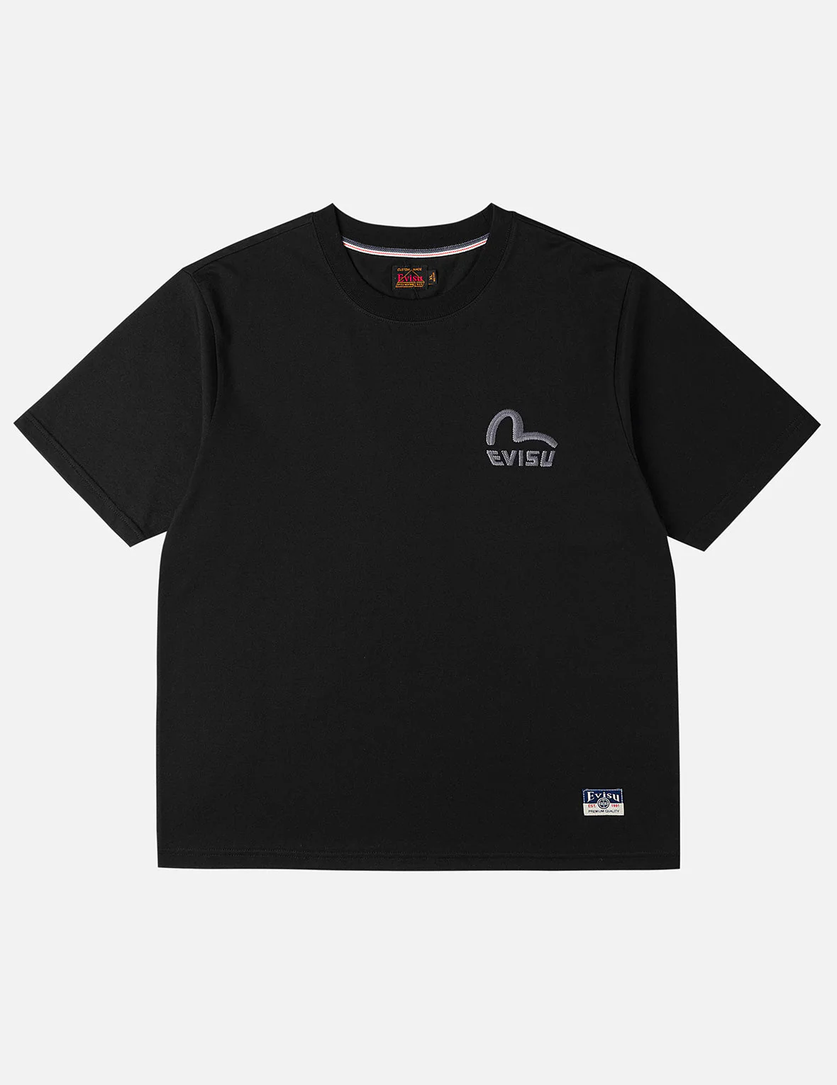 Monochrome Seagull Embroidery T-shirt - Image 5