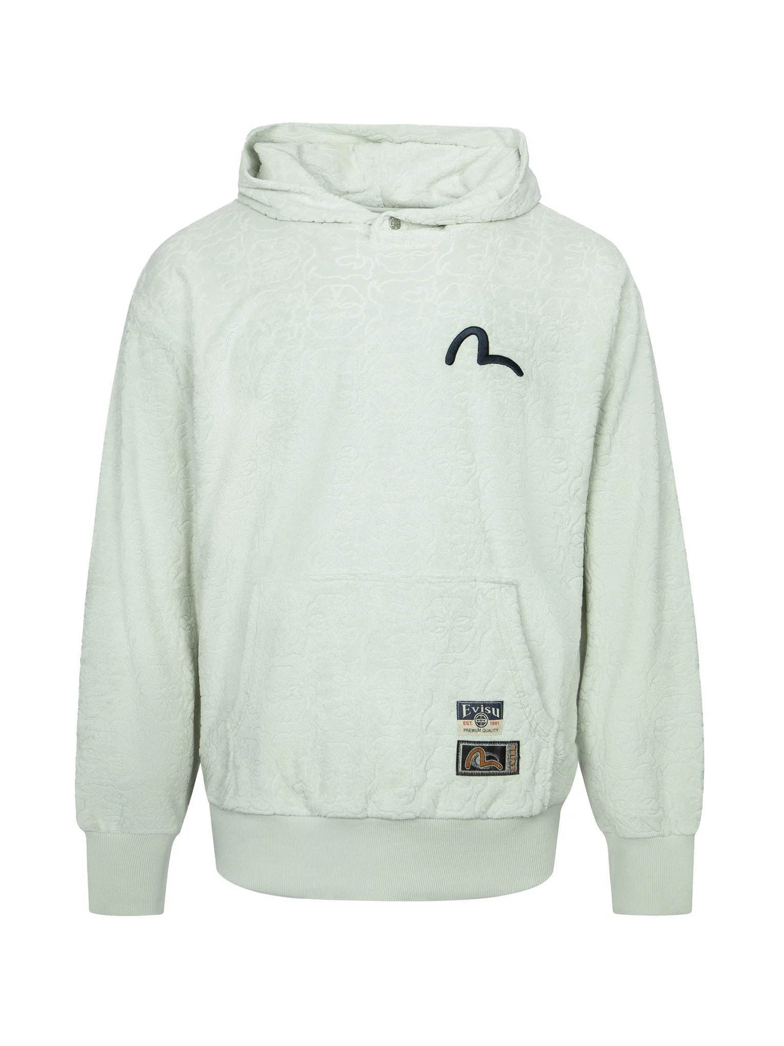 Monogram Jacquard Boucle and Seagull Embrodiery Relax Fit Hoodie - Image 14