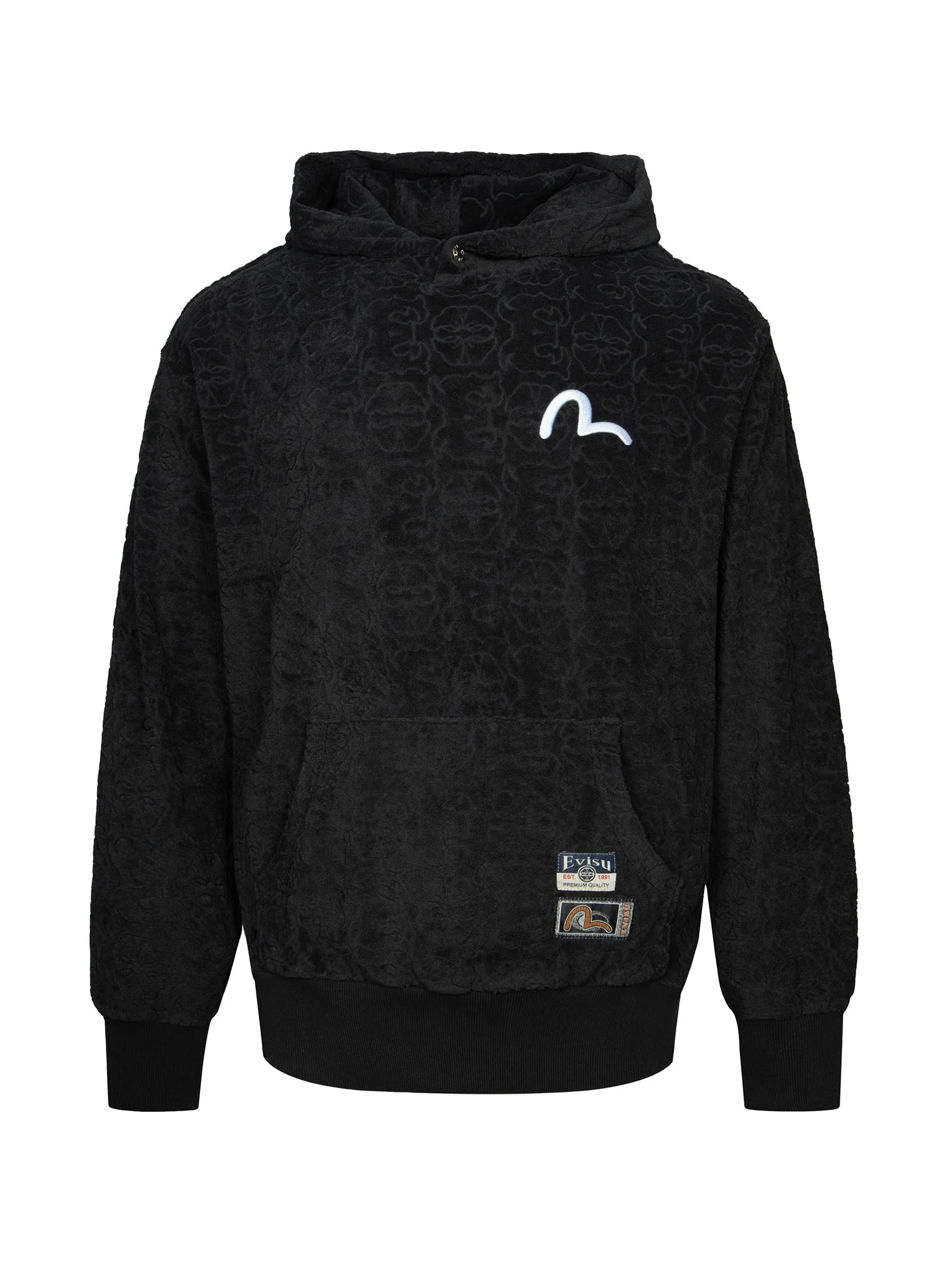Monogram Jacquard Boucle and Seagull Embrodiery Relax Fit Hoodie - Image 15