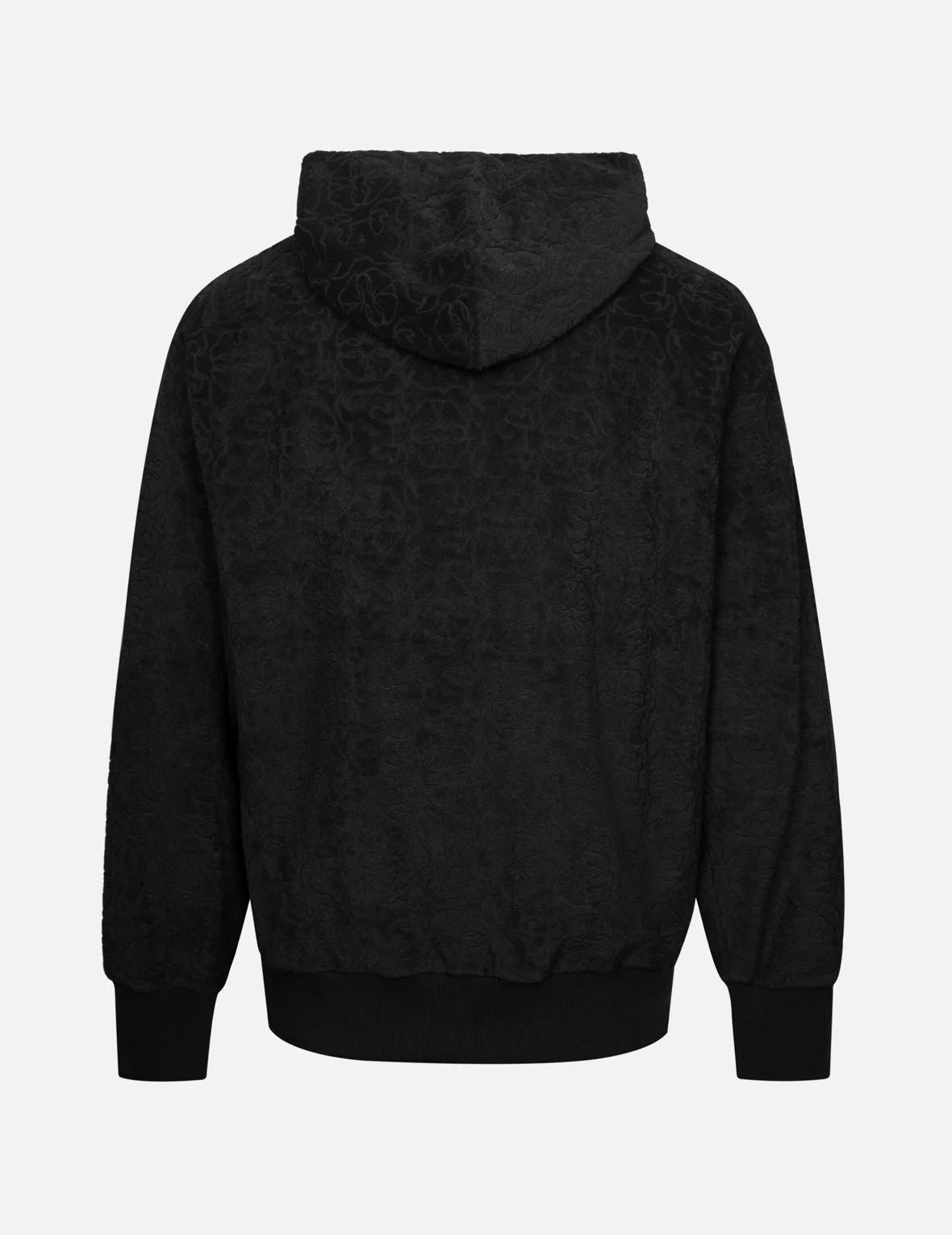 Monogram Jacquard Boucle and Seagull Embrodiery Relax Fit Hoodie - Image 2