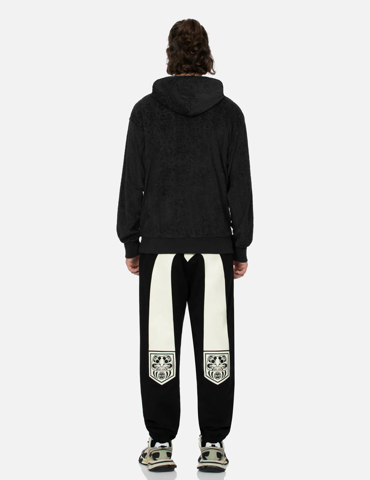 Monogram Jacquard Boucle and Seagull Embrodiery Relax Fit Hoodie - Image 6
