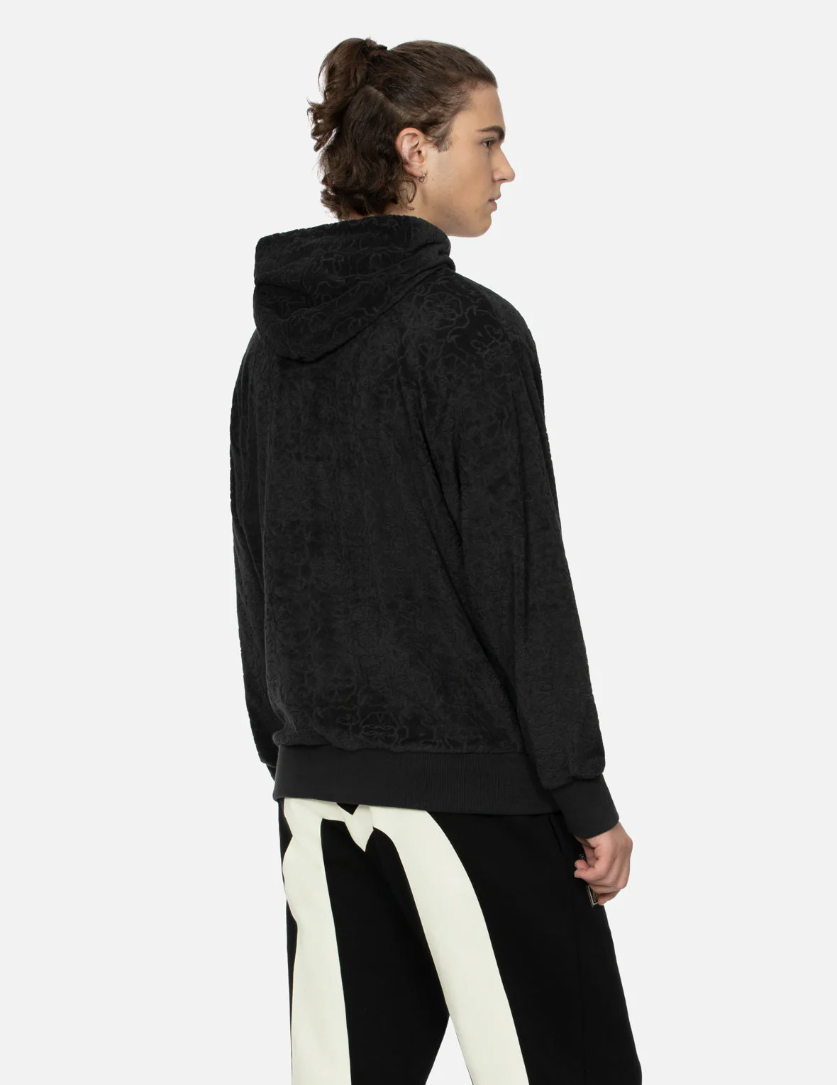 Monogram Jacquard Boucle and Seagull Embrodiery Relax Fit Hoodie - Image 8