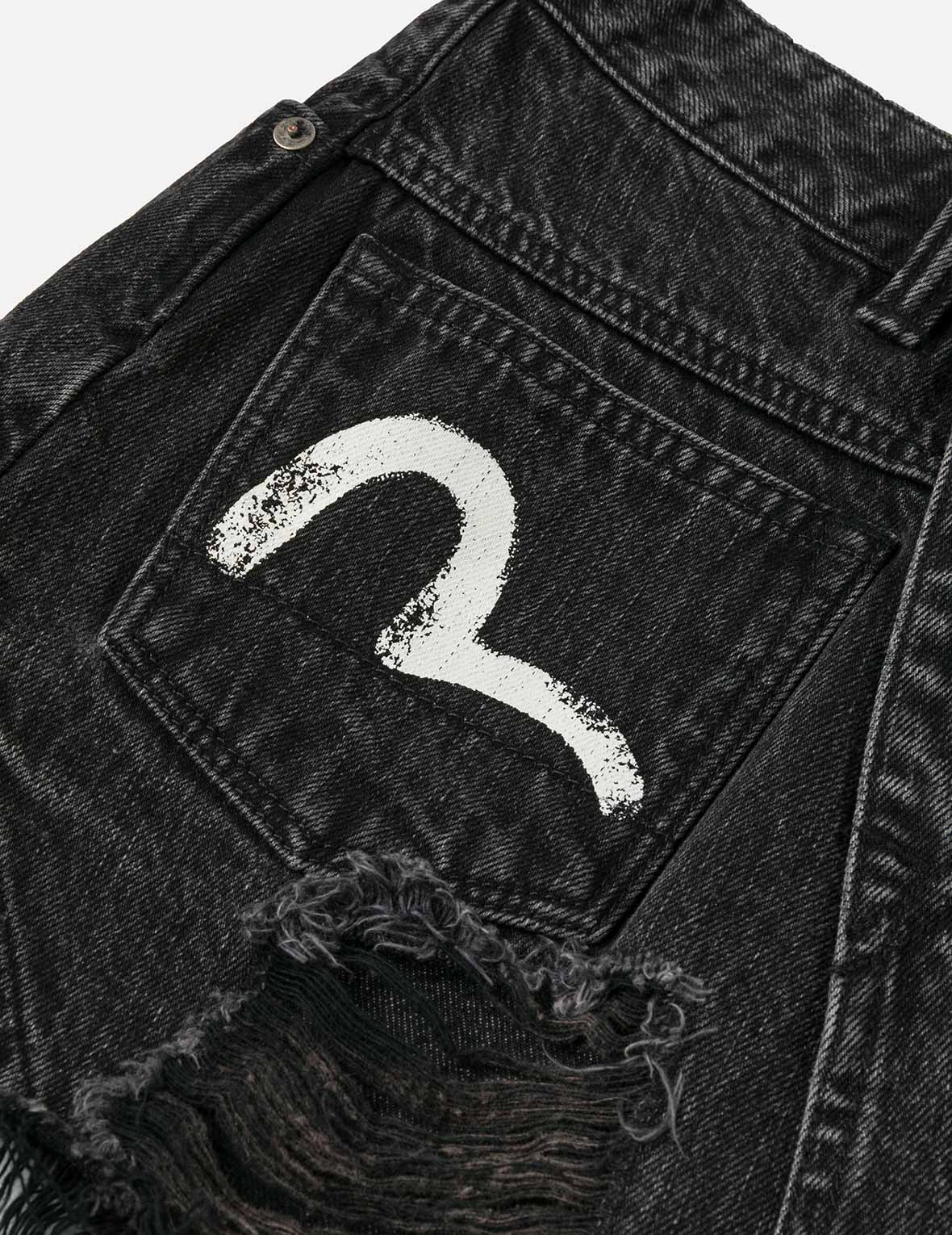 Mottled Seagull and Distressed Fashion Fit Denim Skorts - Image 14