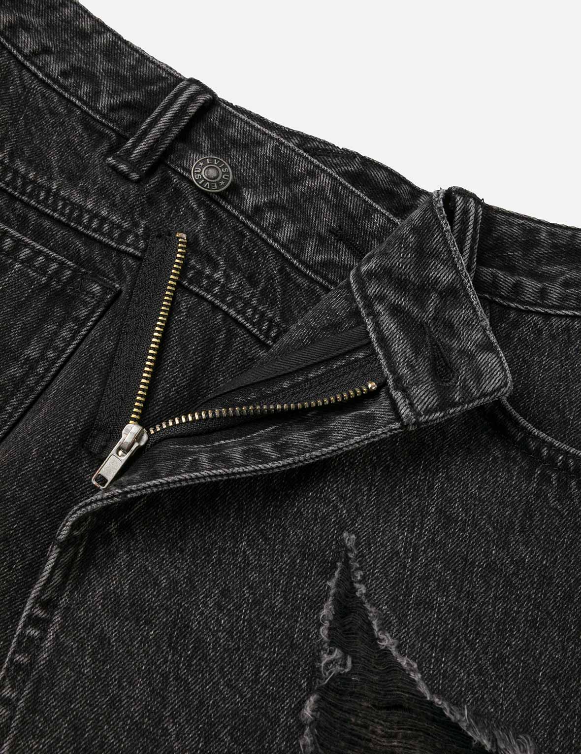 Mottled Seagull and Distressed Fashion Fit Denim Skorts - Image 17