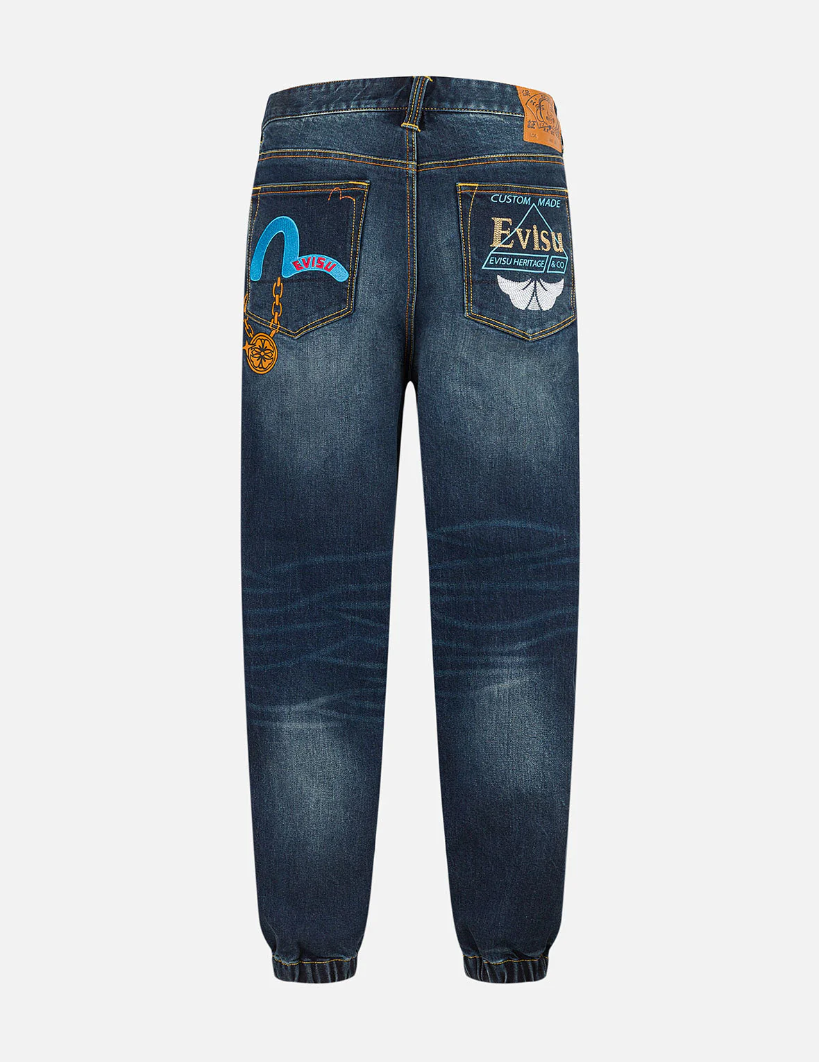 Multi-designed Pattern Baggy Denim Joggers - Image 6