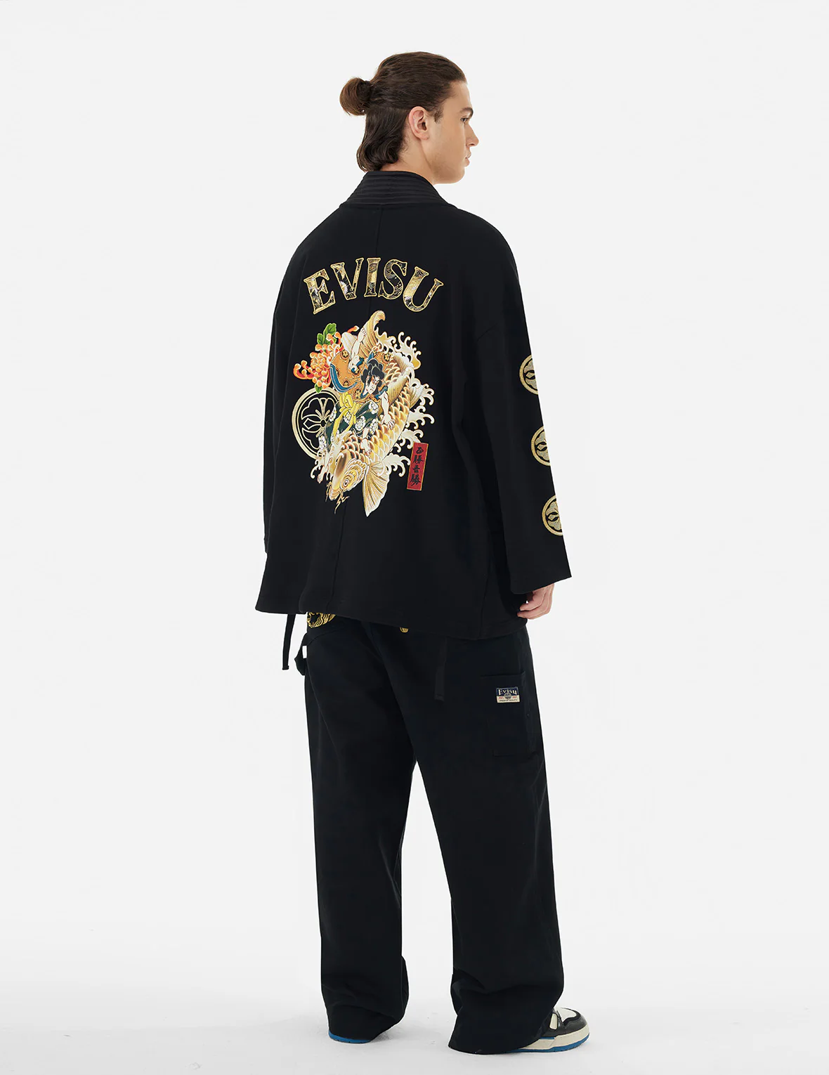 Multi Embroideriy and Print Loose Fit Kimono - Image 3