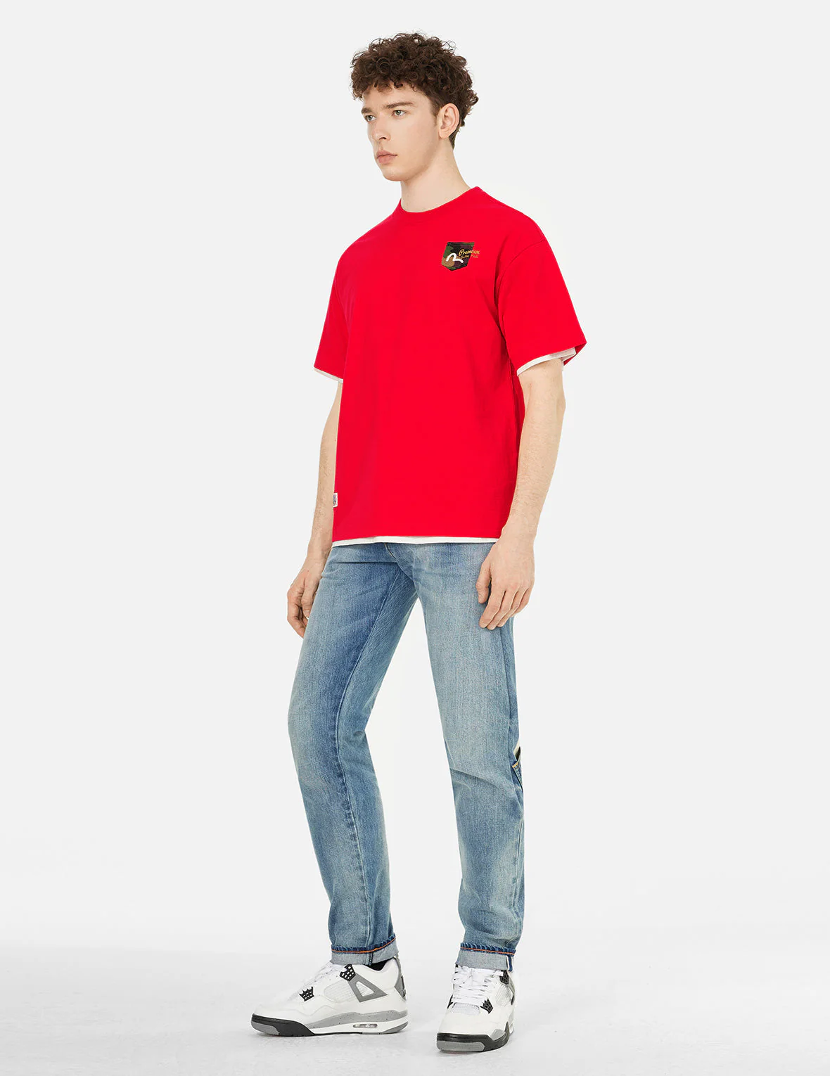 Multi-embroidery and Multi-pocket Relax Fit T-shirt - Image 5