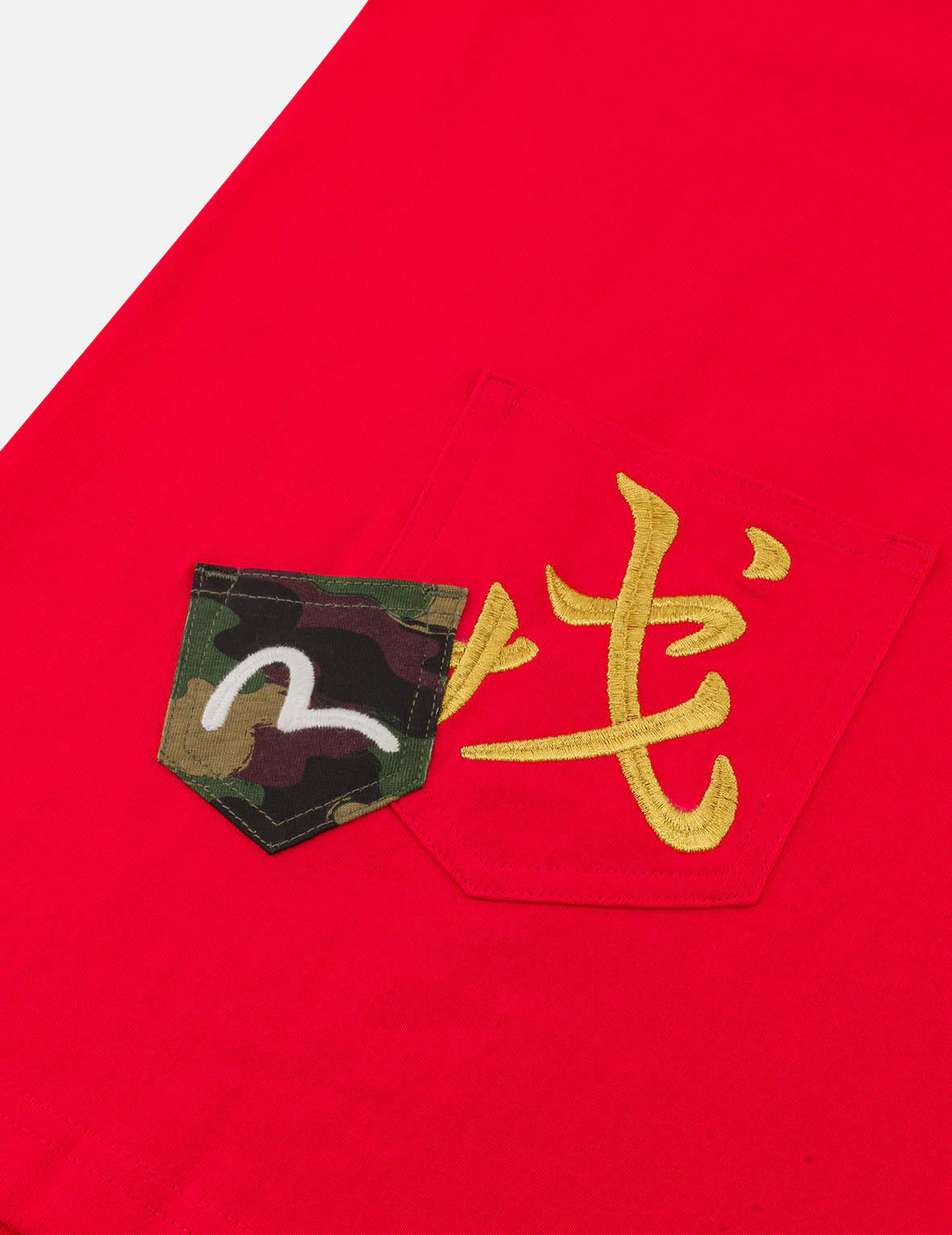 Multi-embroidery and Multi-pocket Relax Fit T-shirt - Image 9