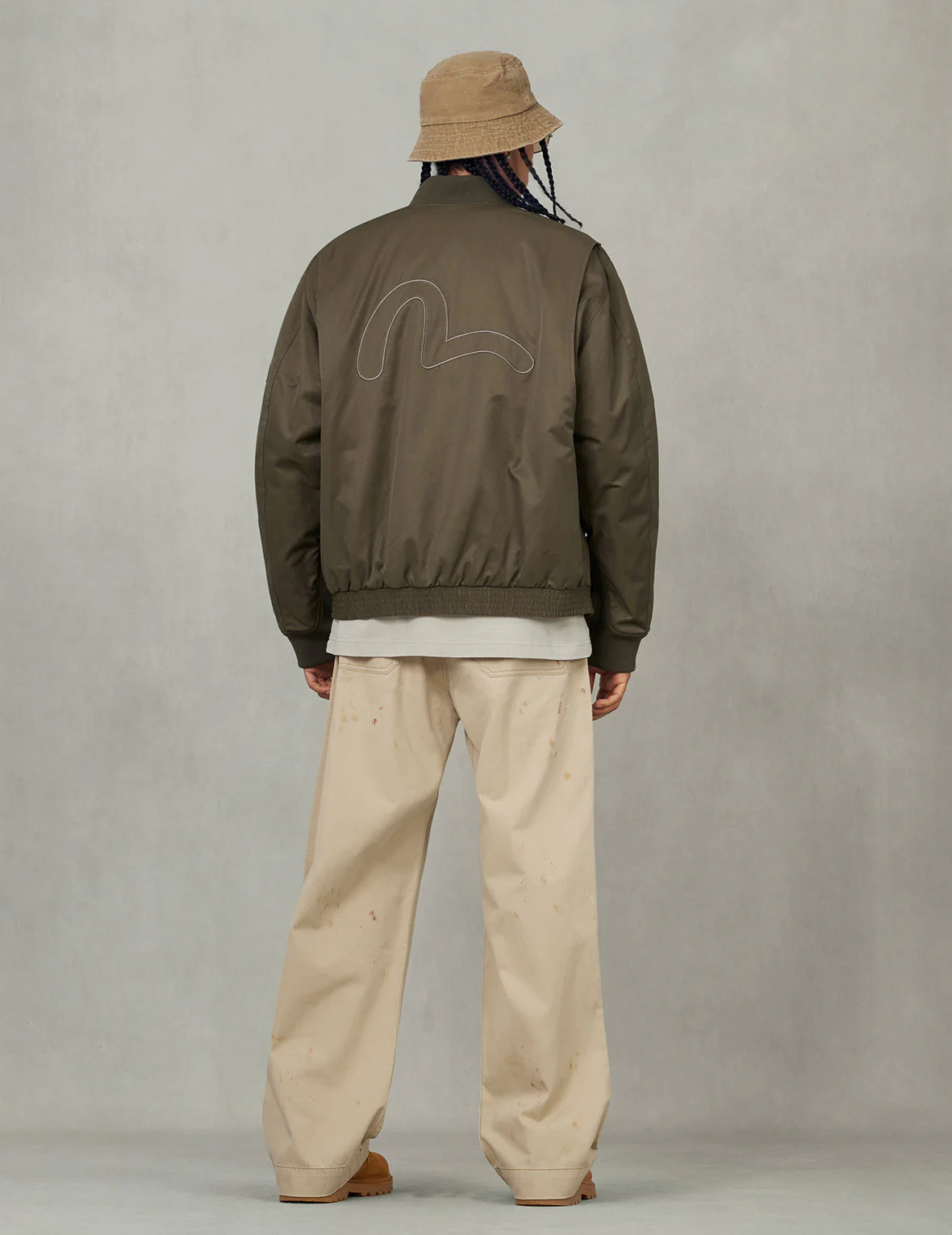 Multi Logo Badges Embroidery Regular Fit Padded Bomber Jacket - Image 11