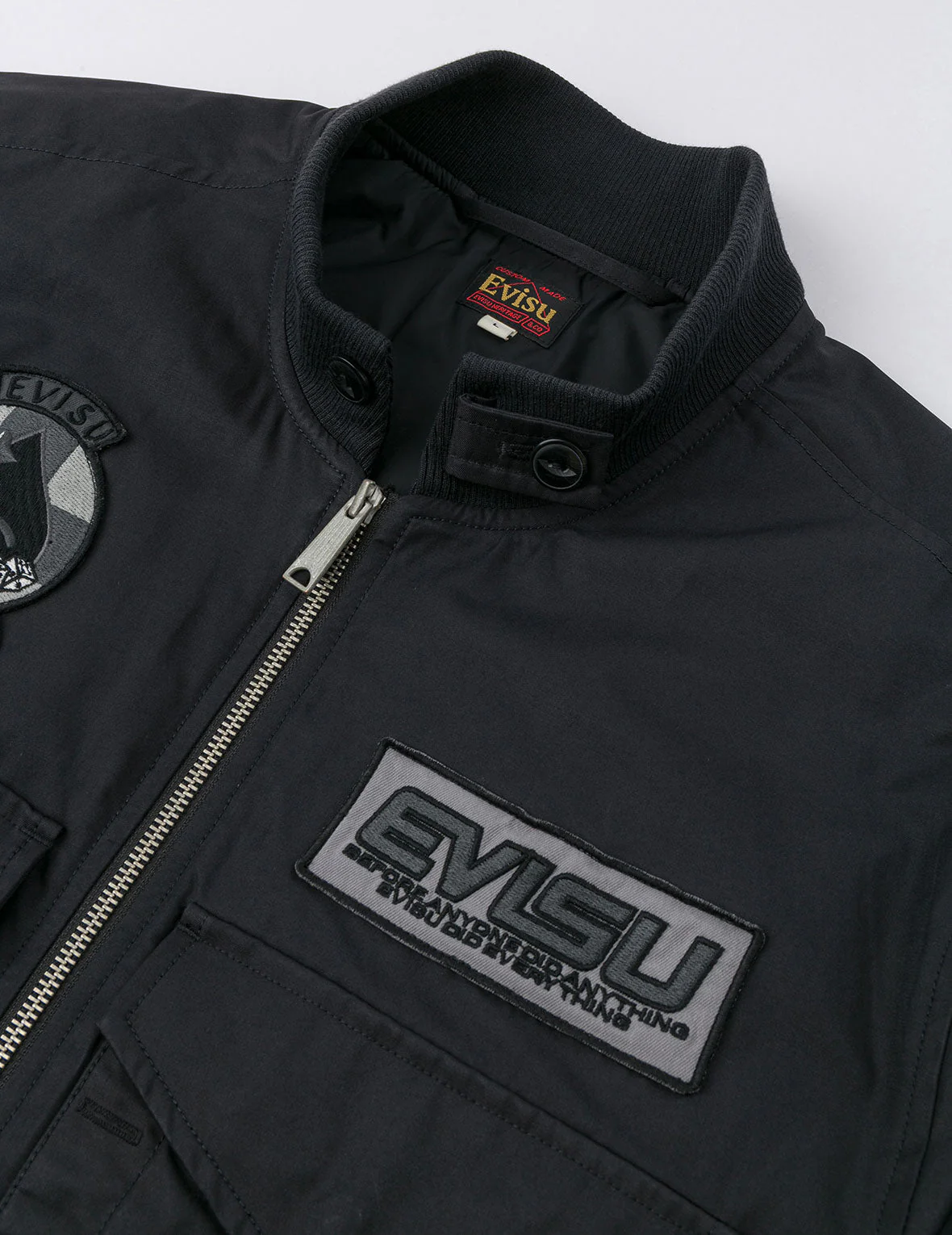 Multi Logo Badges Embroidery Regular Fit Padded Bomber Jacket - Image 22