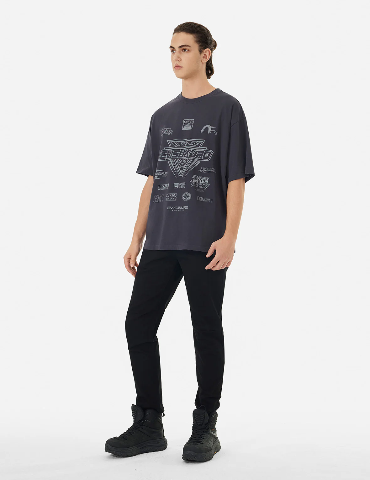 Multi Logo Print Regular Fit Racing T-Shirt - Image 3