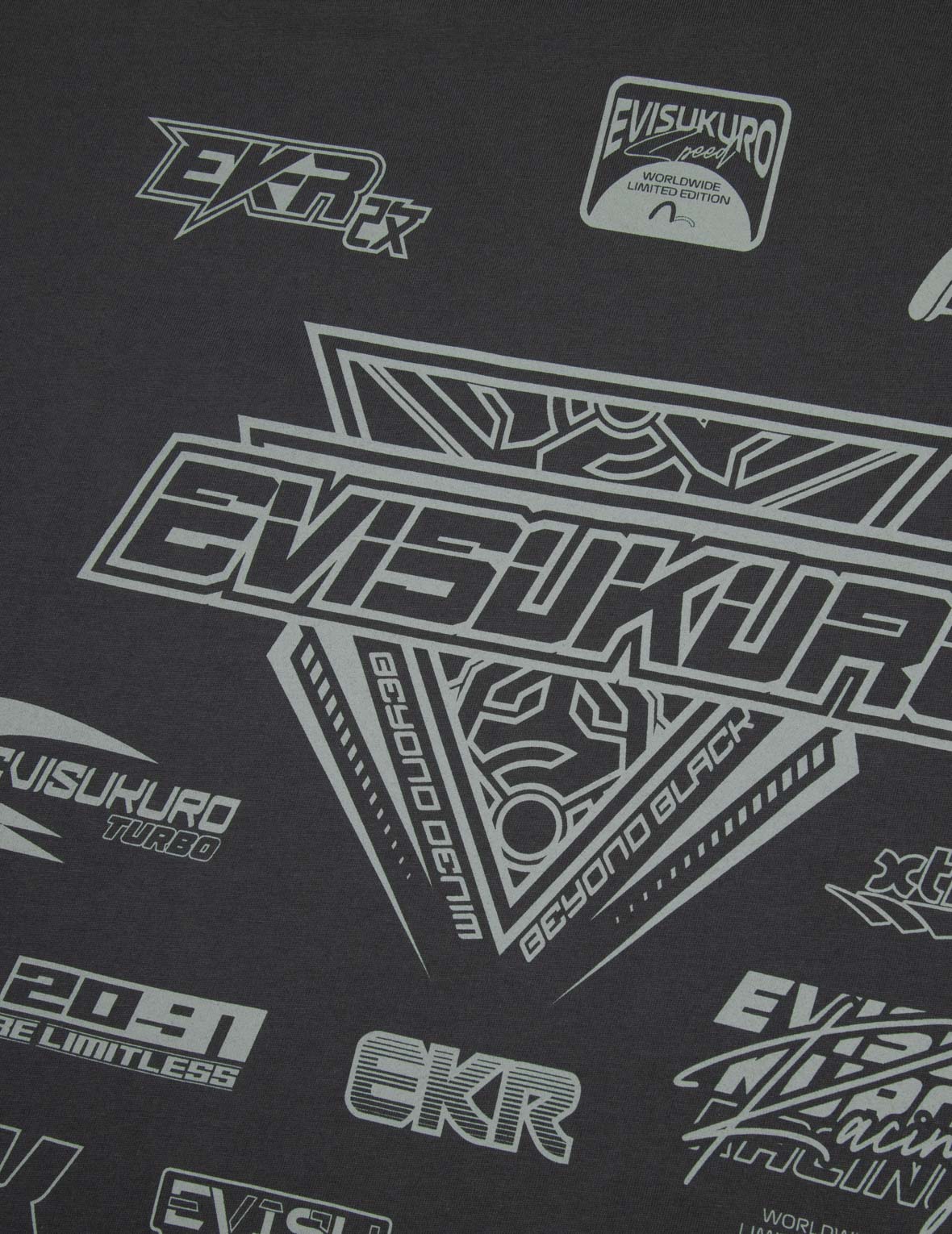 Multi Logo Print Regular Fit Racing T-Shirt - Image 7