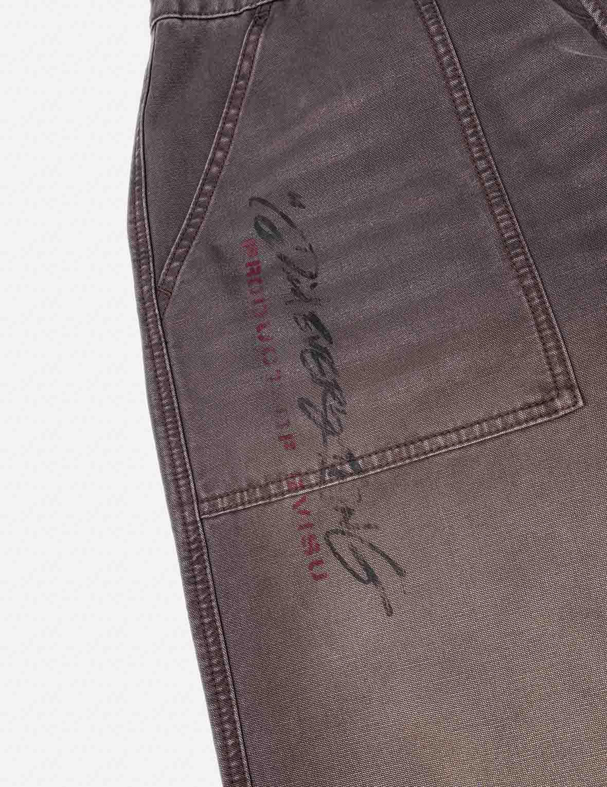 Multi Logos Print Balloon Fit Washed Woven Pants - Image 11