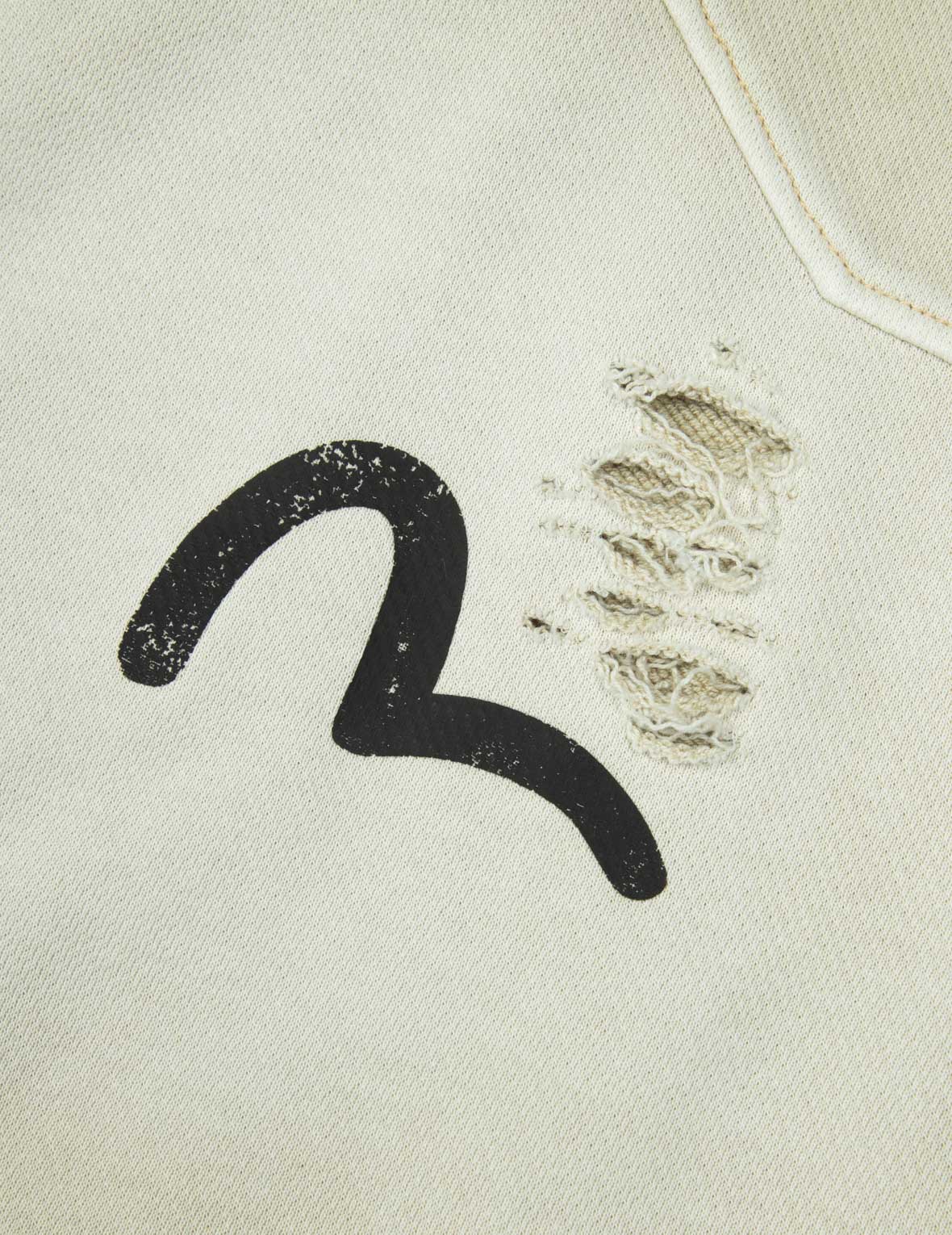 Multi Logos Print Loose Fit Washed Zip-Up Hoodie - Image 7